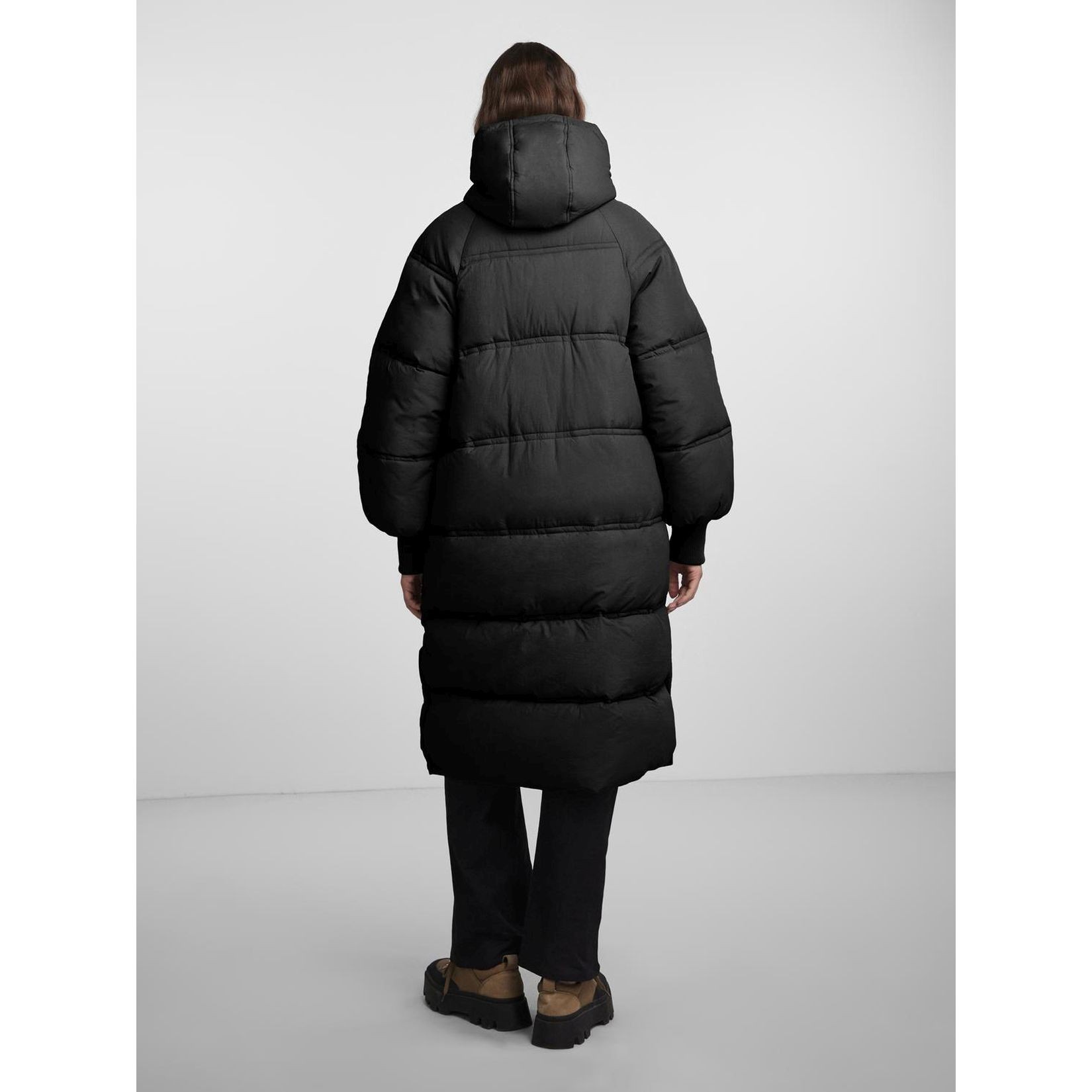 PIECES Paltas moterims, Juoda, PCJORDYNN LONG P 4