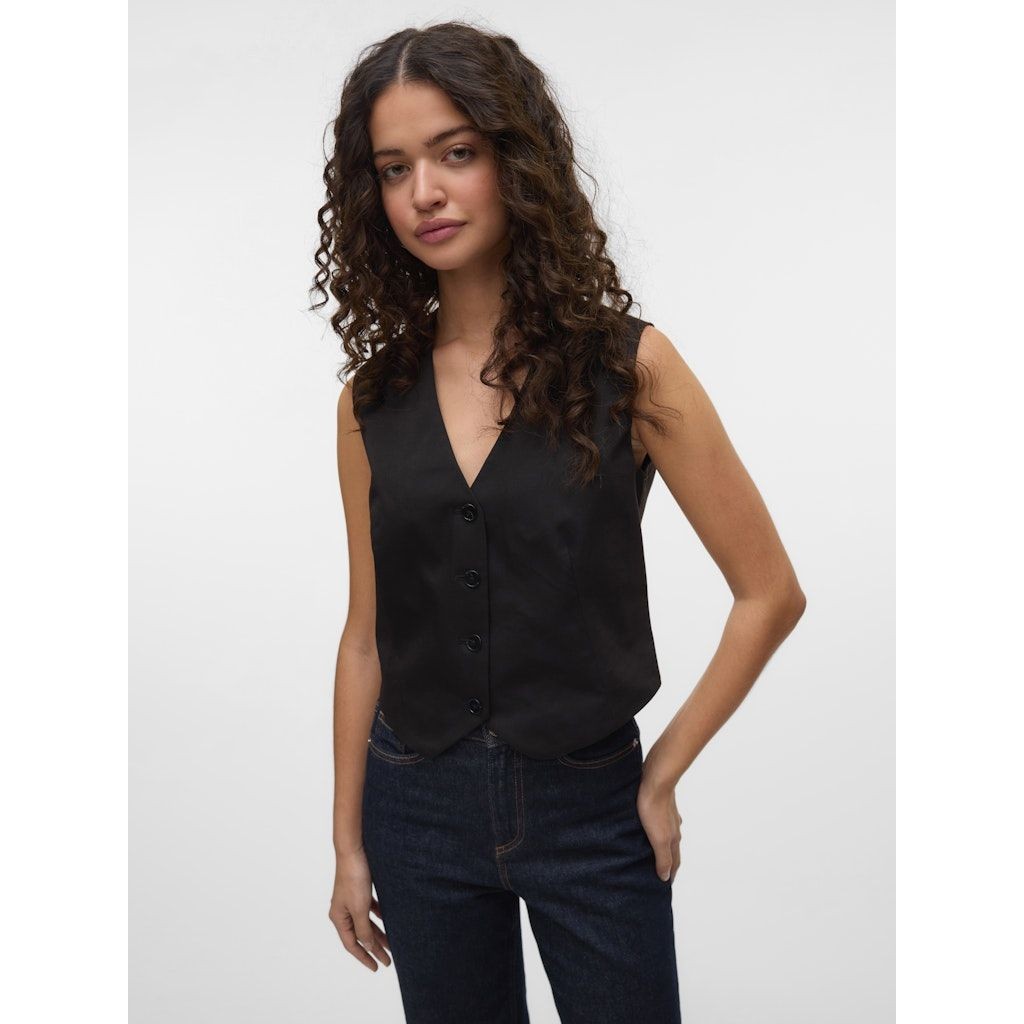 VERO MODA Liemenė moterims, Juoda, Nila tailored waistcoat 5