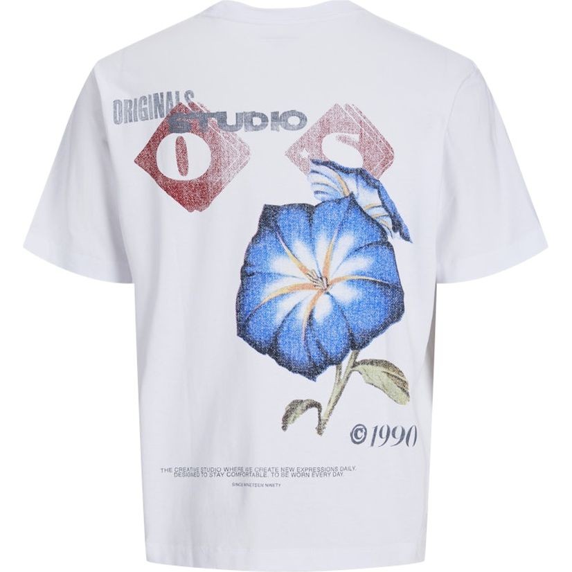 JACK & JONES Marškinėliai vyrams, Balta, Retiro back tee 2