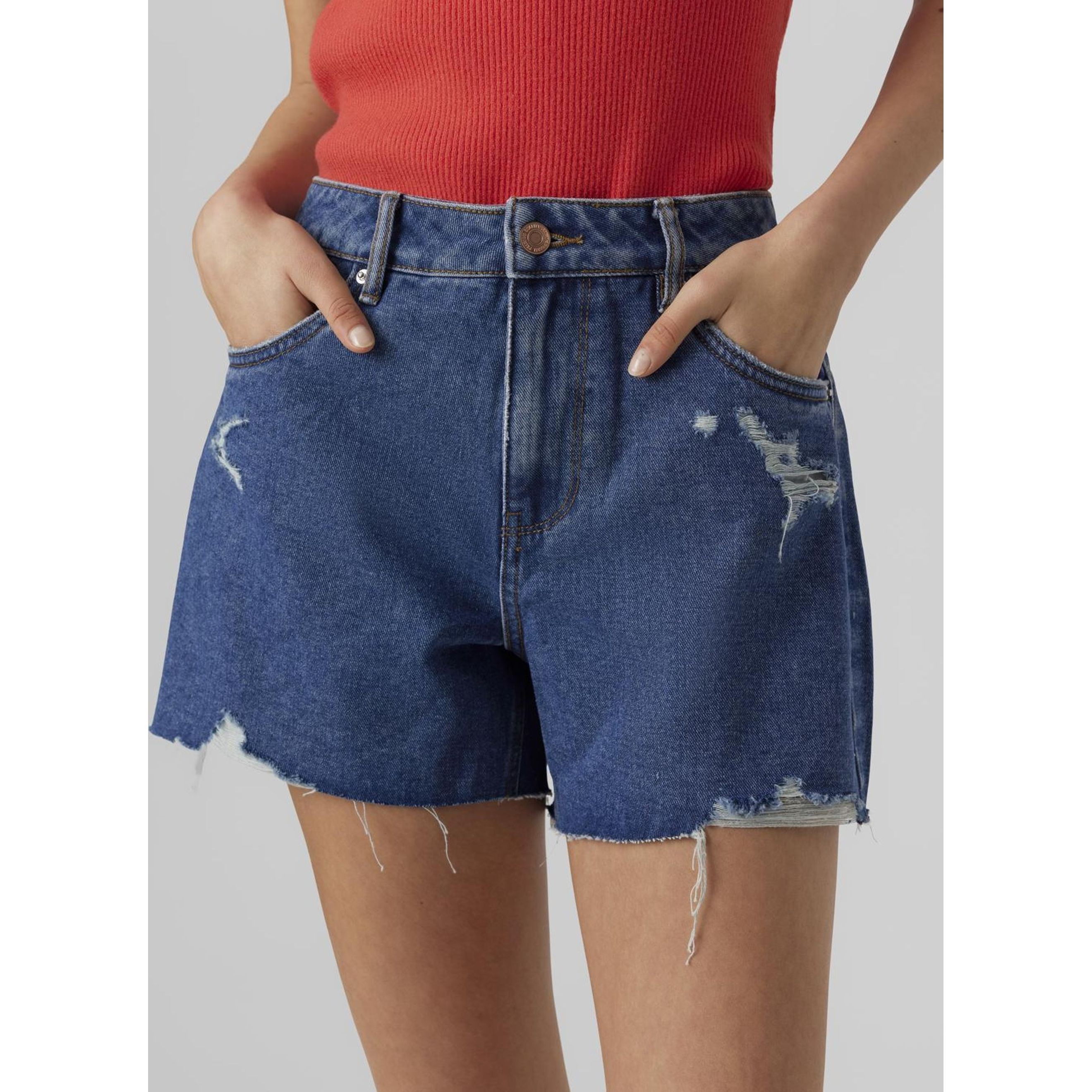 VERO MODA Šortai moterims, Mėlyna, VMZURI HR LOOSE SHORT 4