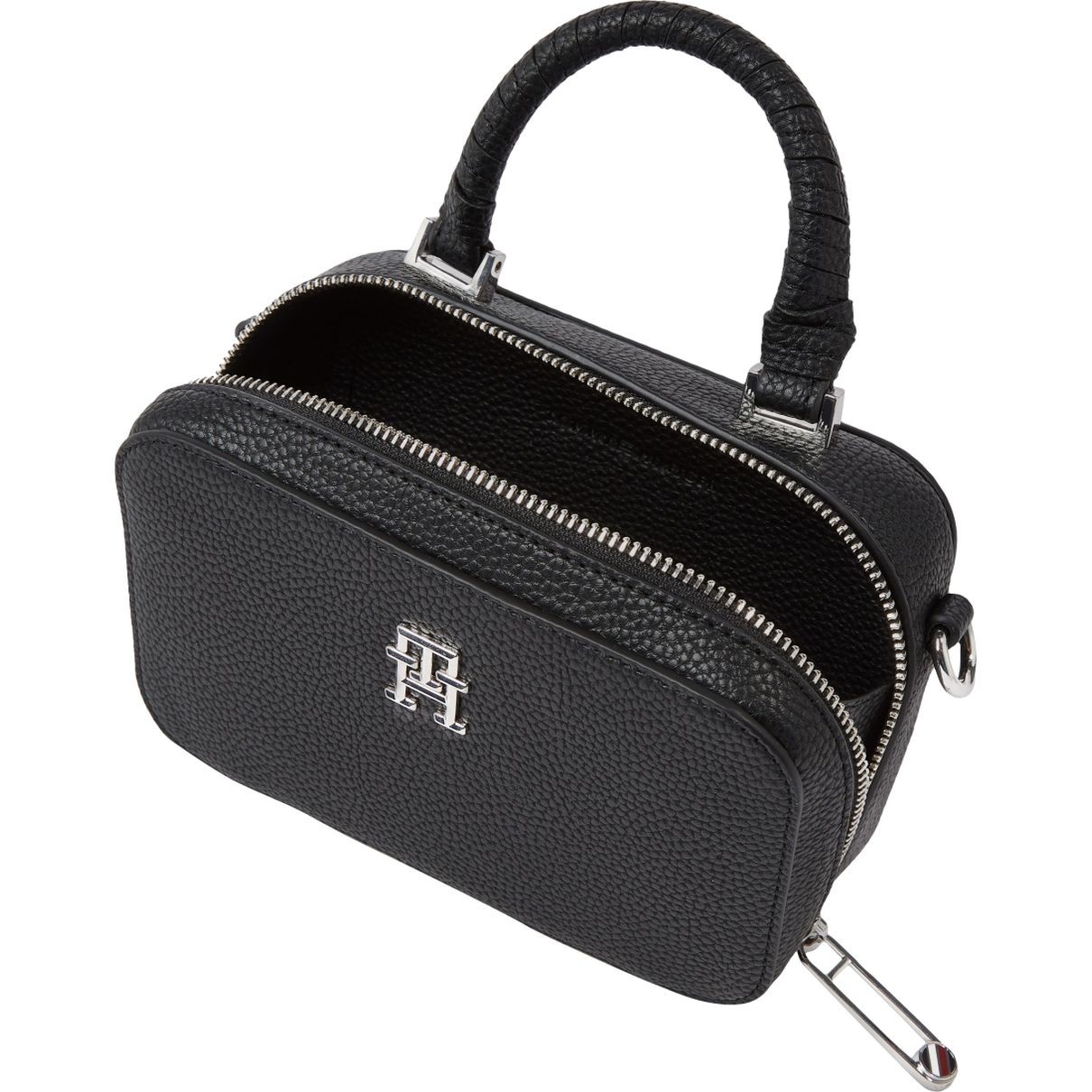 TOMMY HILFIGER Rankinė per petį moterims, Juoda, Emblem trunk crossbody 4