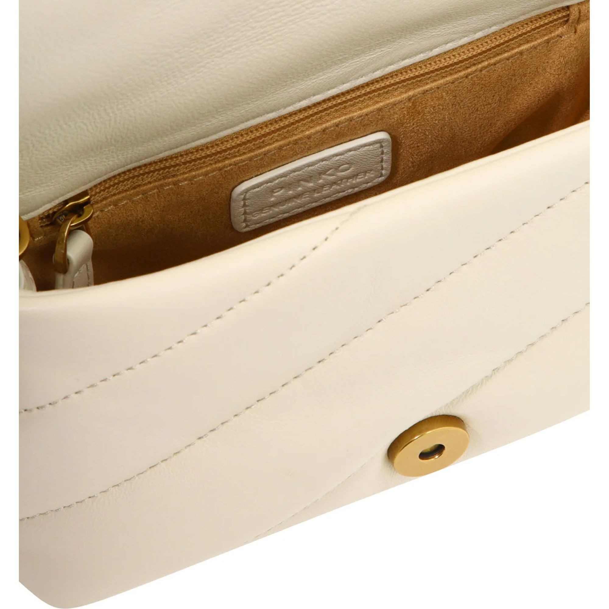 PINKO Rankinė per petį moterims, Balta, Love puff baby cl sheep nappa 4