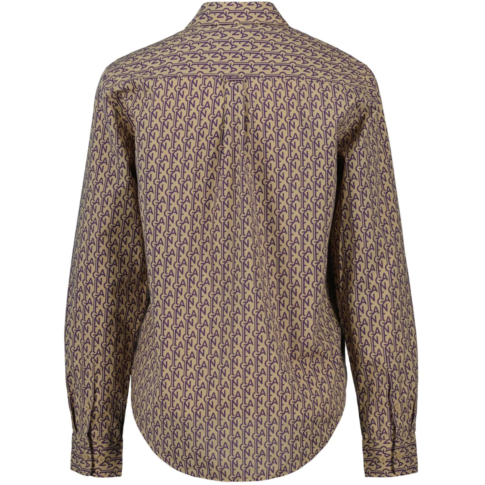 GANT Marškiniai ilgomis rankovėmis moterims, Violetinė, Reg monogram print shirt 2