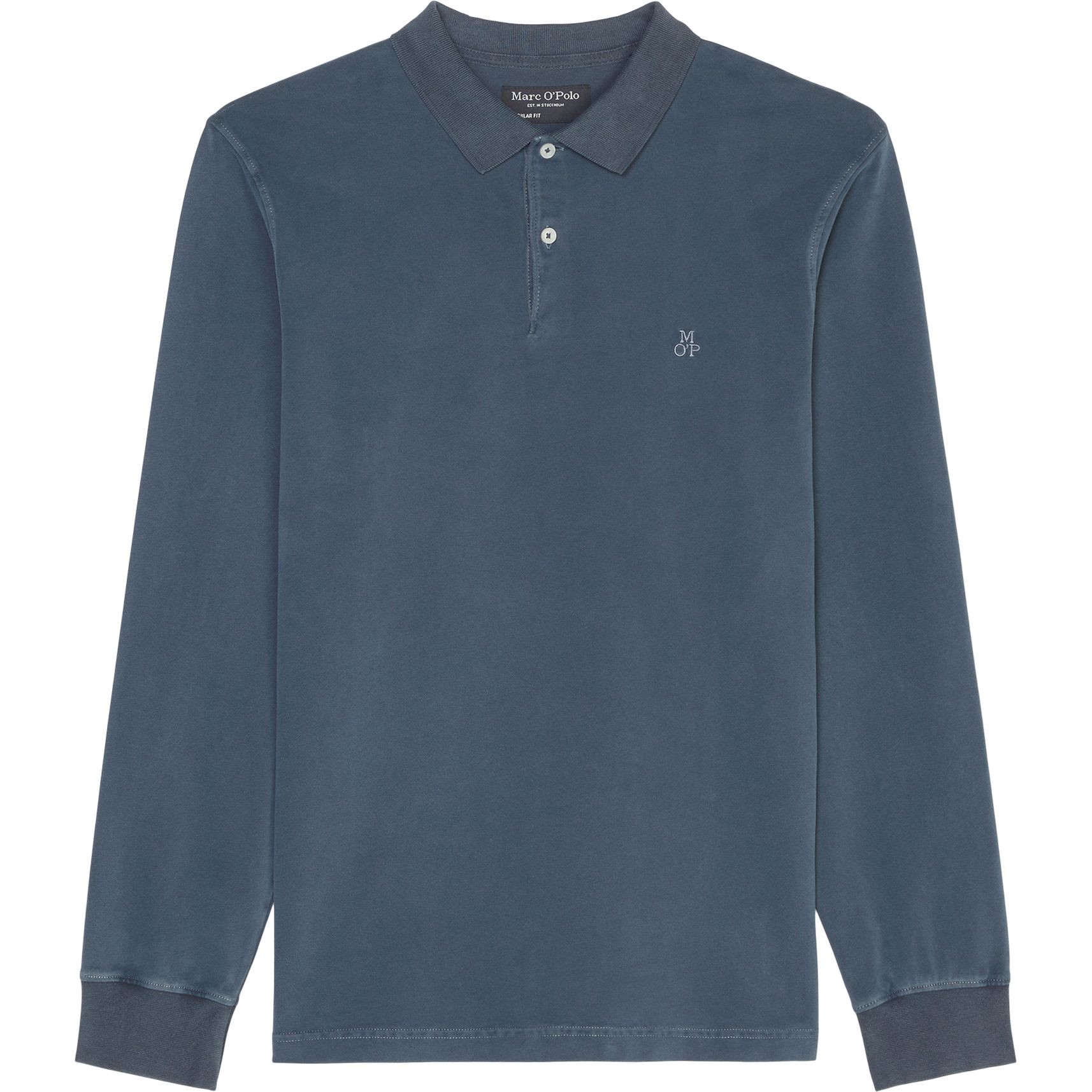 MARC O'POLO Polo marškiniai ilgos rank. vyrams, Mėlyna, Polo long B21223655004 1