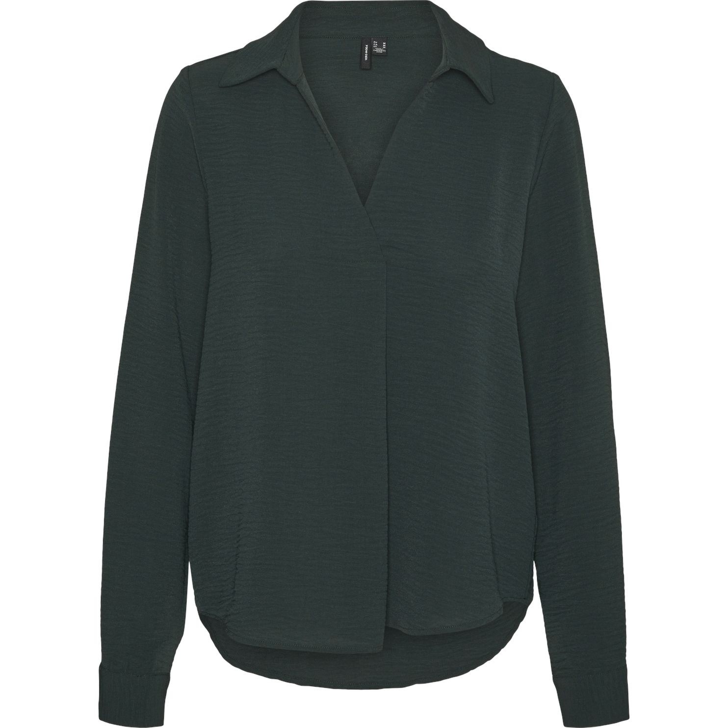 VERO MODA Marškiniai ilgomis rankovėmis moterims, Žalia, Alva collar top
