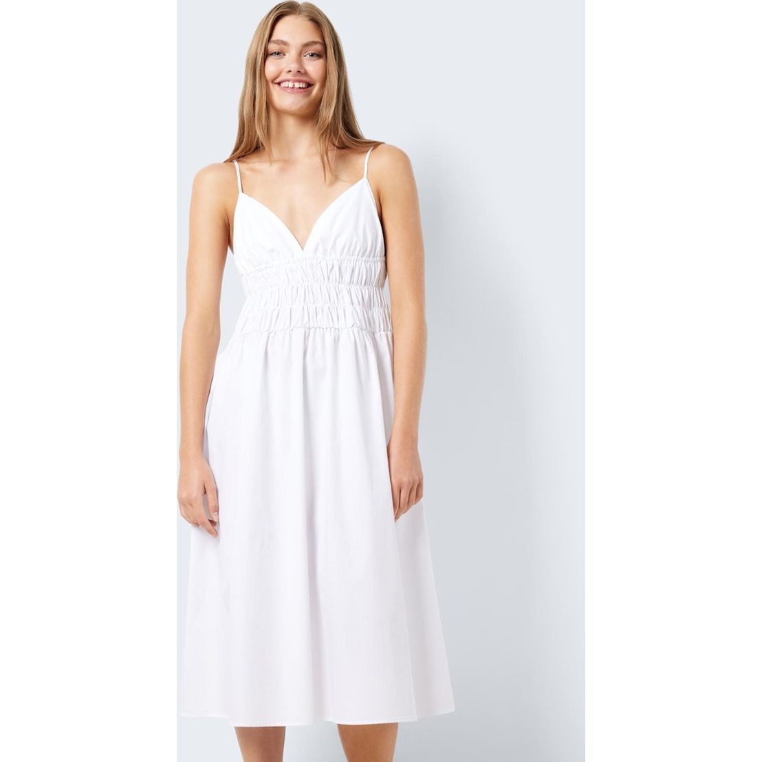 NOISY MAY Midi suknelė moterims, Balta, Nmingrid midi dress 3