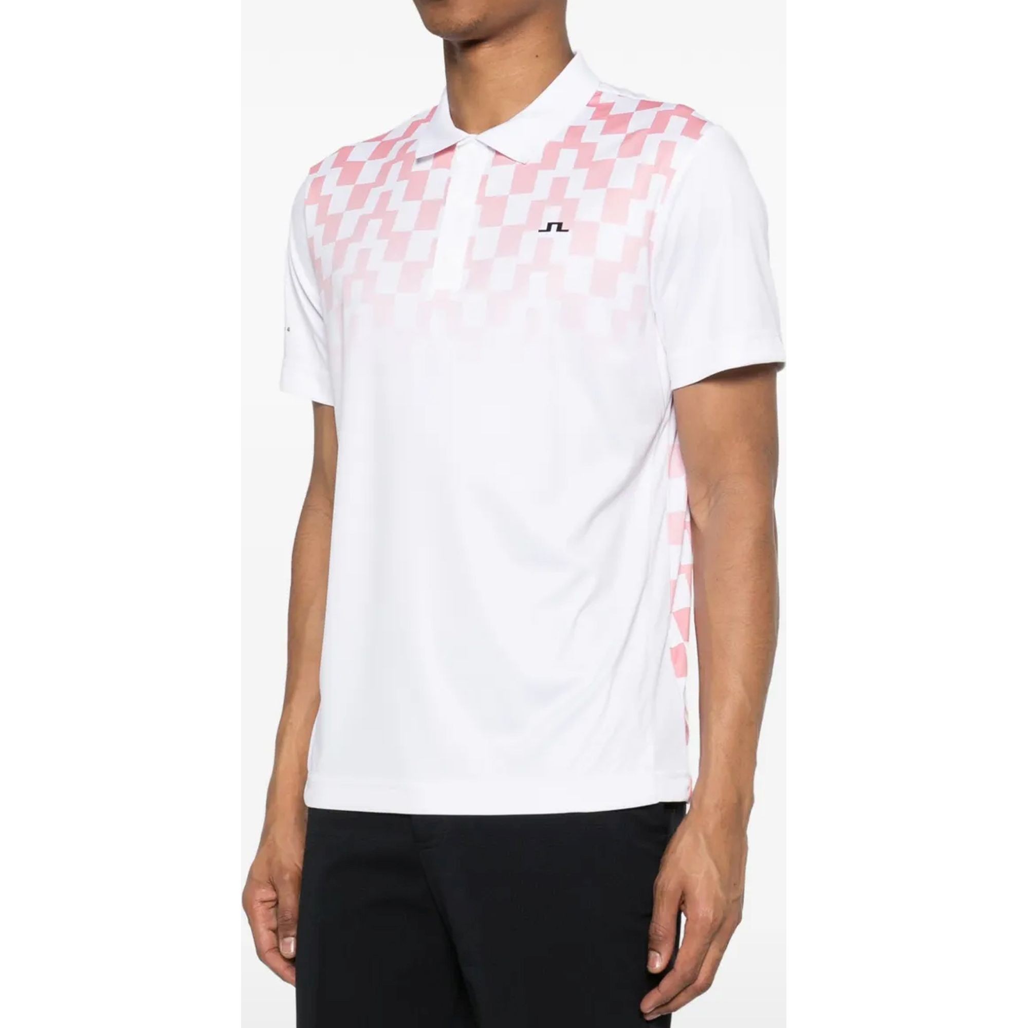 J.LINDEBERG Polo marškiniai trumpos rank. vyrams, Rožinė, Finn print polo 2