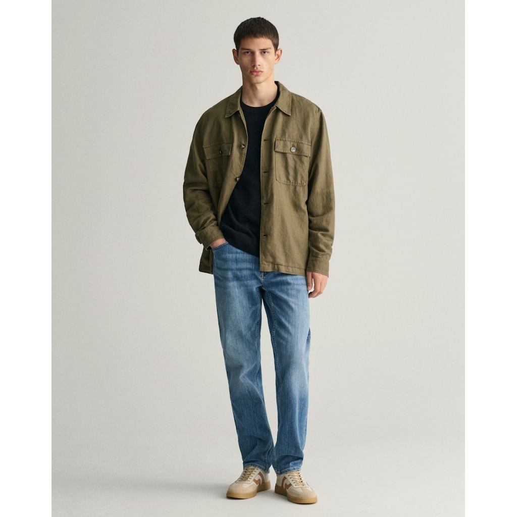 GANT Megztinis vyrams, Mėlyna, TEXTURED COTTON C-NECK 5