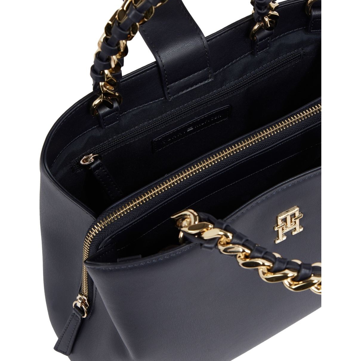 TOMMY HILFIGER Rankinė per petį moterims, Mėlyna, Feminine medium satchel 4