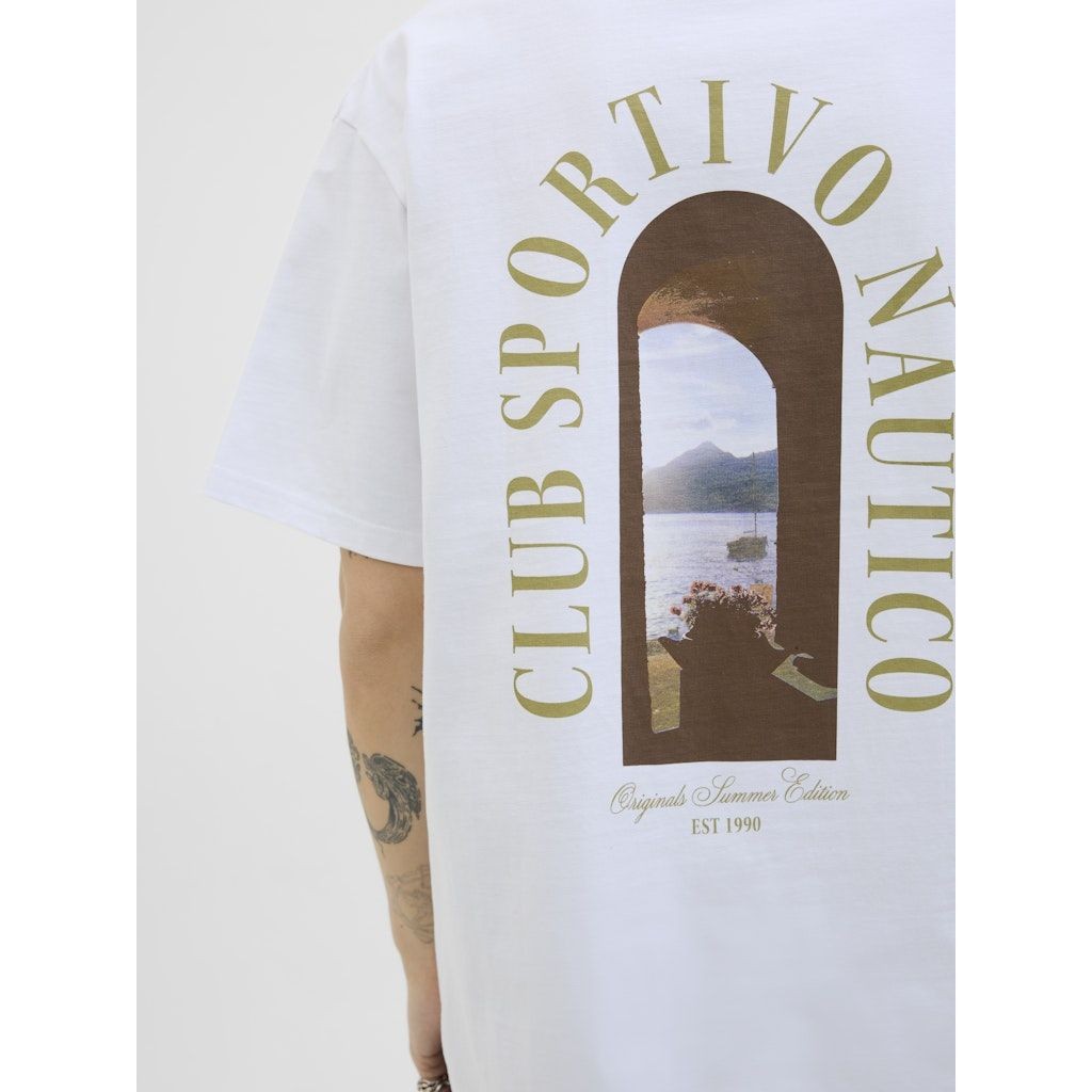 JACK & JONES Marškinėliai vyrams, Balta, Hydra photo tee 8