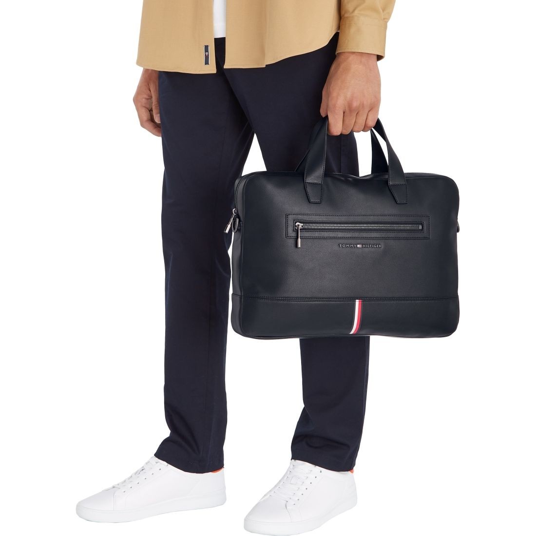TOMMY HILFIGER Dėklas kompiuteriui vyrams, Juoda, Corporate computer bag 3