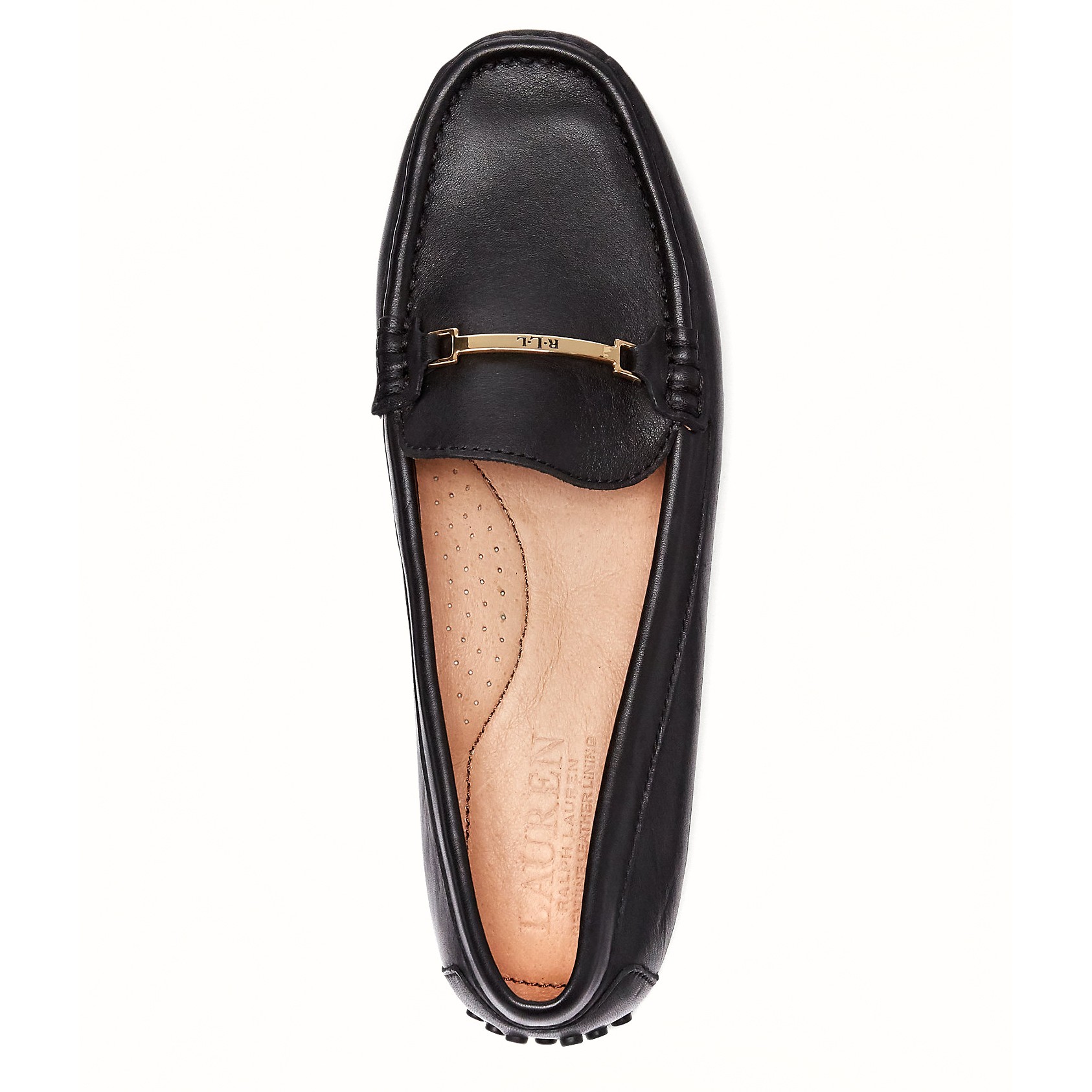 LAUREN RALPH LAUREN Mokasinai moterims, Juoda, Briony flats moccasin 4