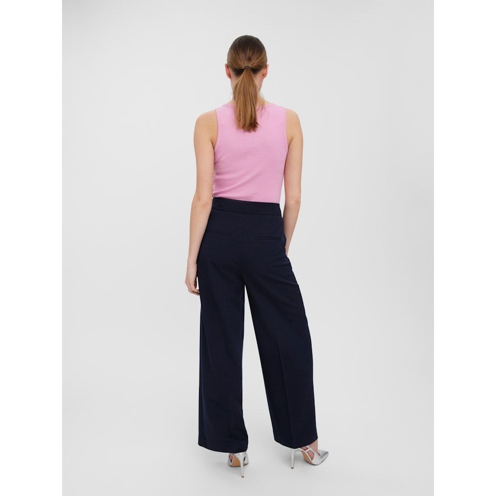 VERO MODA Kelnės moterims, Mėlyna, VMRITA HW WIDE ANKLE 3