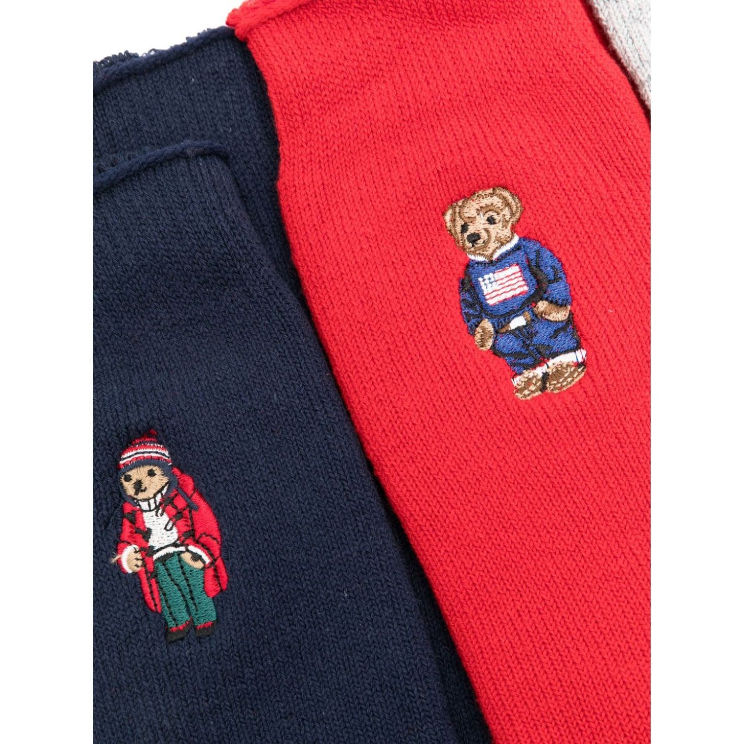 POLO RALPH LAUREN Kojinės vyrams, Pilka, Bears crew sock gift box 2