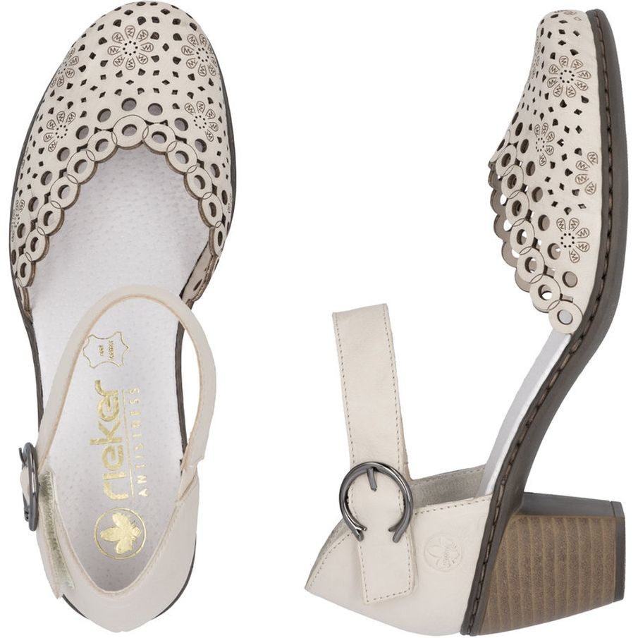 RIEKER Basutės moterims, Smėlio, Sandals 8