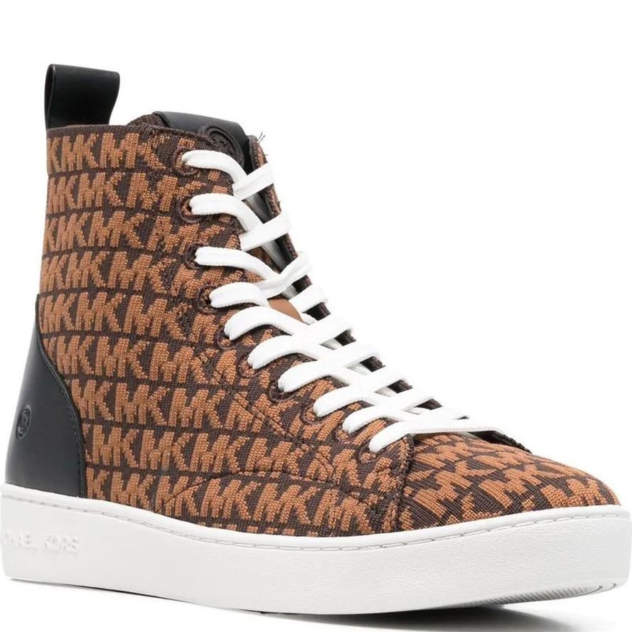 MICHAEL KORS Sportiniai bateliai moterims, Ruda, Edie knit high top 1