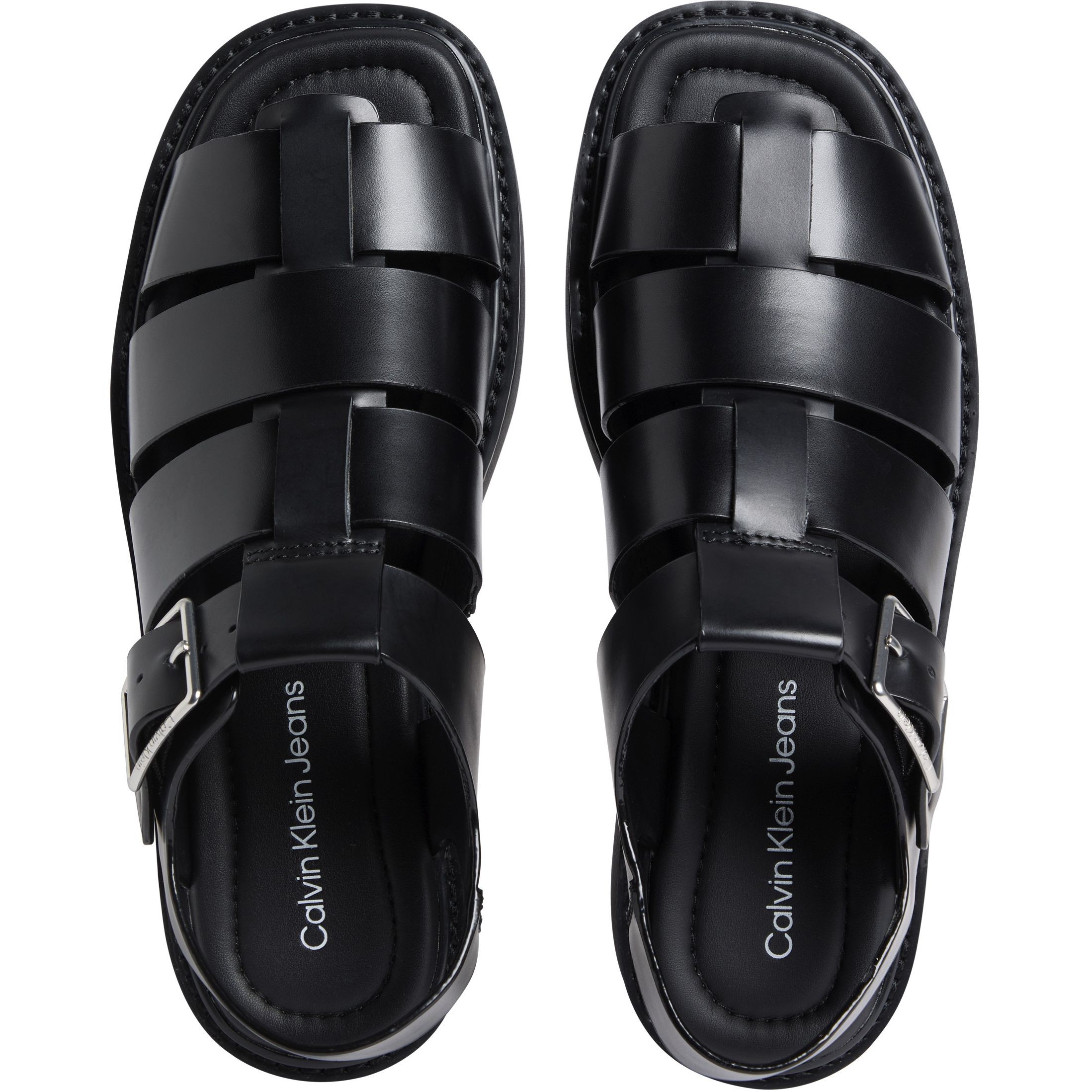 CALVIN KLEIN JEANS Basutės moterims, Juoda, Molded fisher sandals 3