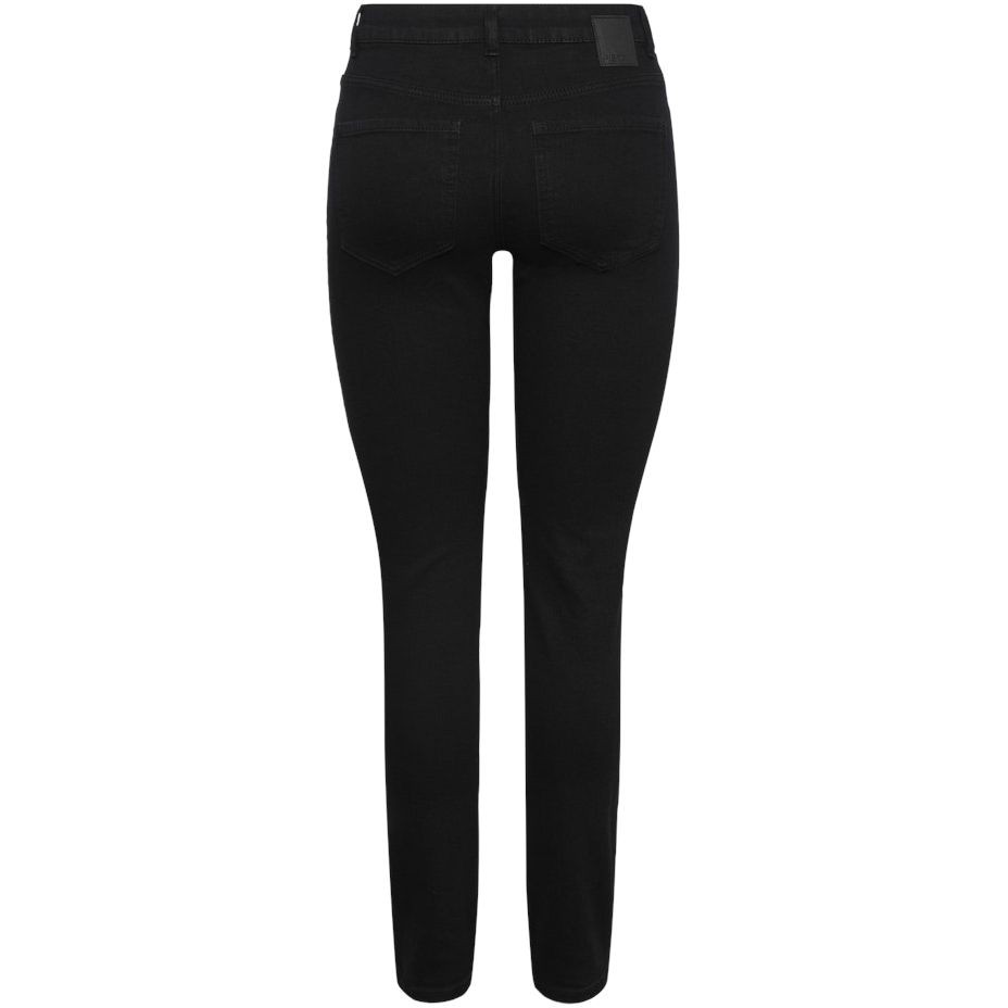 PIECES Slim džinsai moterims, Juoda, PCNUNNA MW SLIM BLC0 2