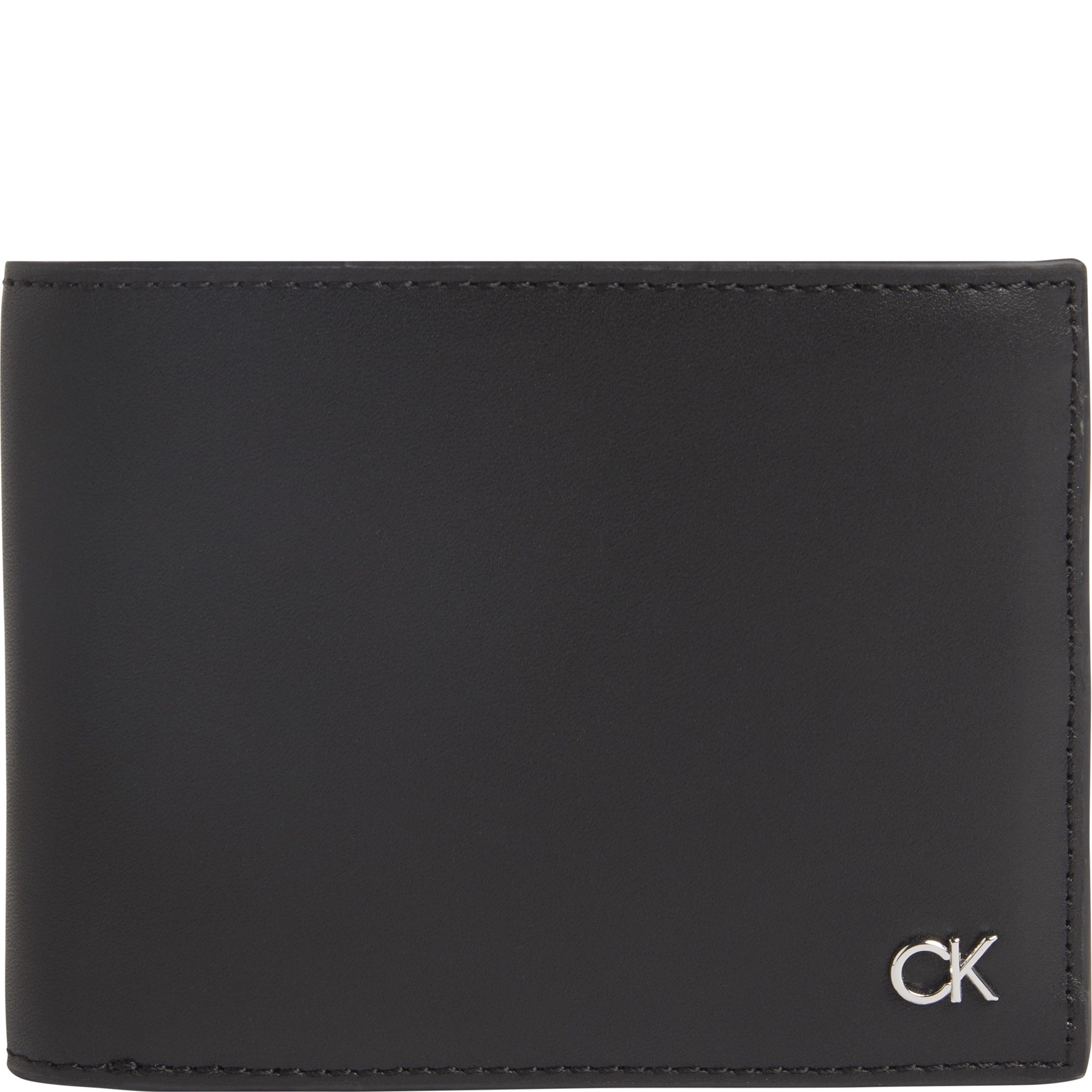 CALVIN KLEIN Piniginė vyrams, Juoda, Trifold 10cc w/coin wallet 1