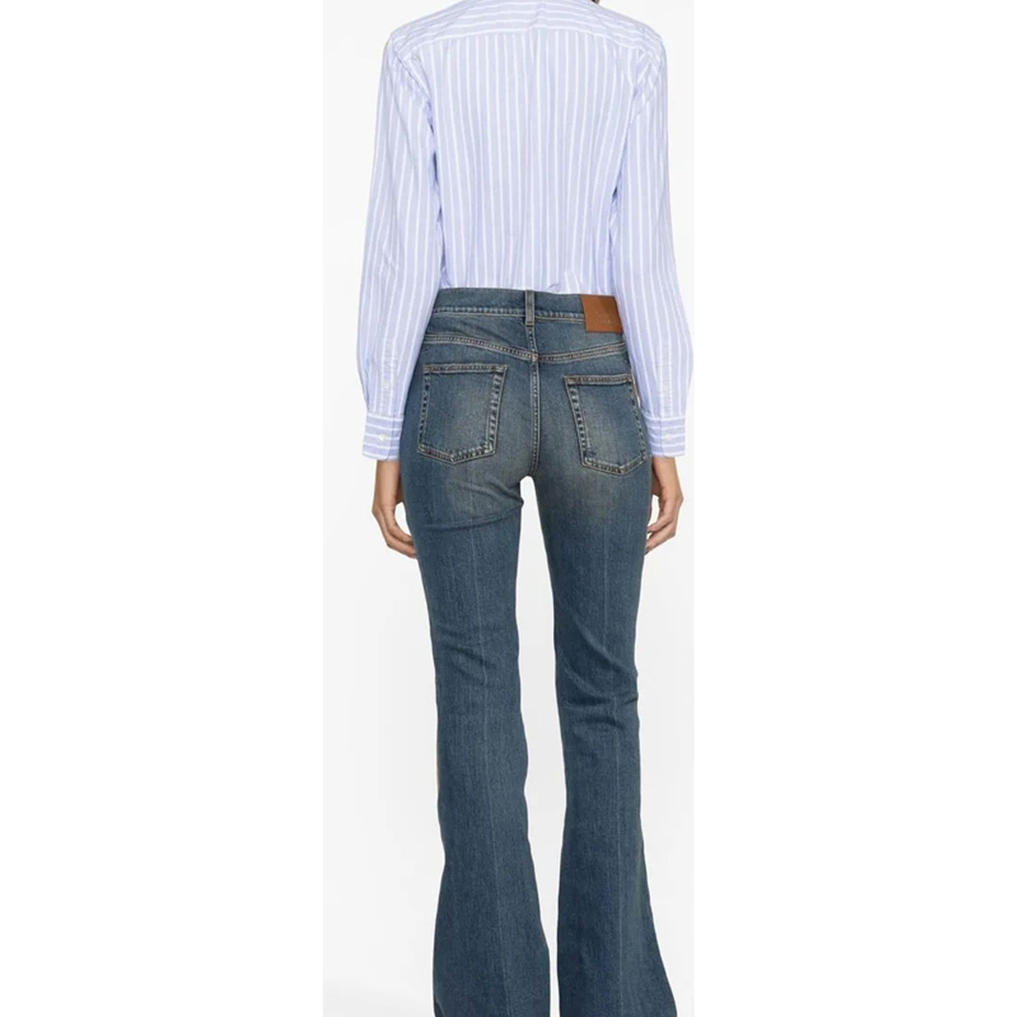 POLO RALPH LAUREN Marškiniai ilgomis rankovėmis moterims, Mėlyna, Long sleeve button front shirt 3