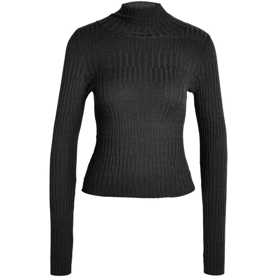 NOISY MAY Megztinis moterims, Juoda, NMNANCY L/S HIGH NEC