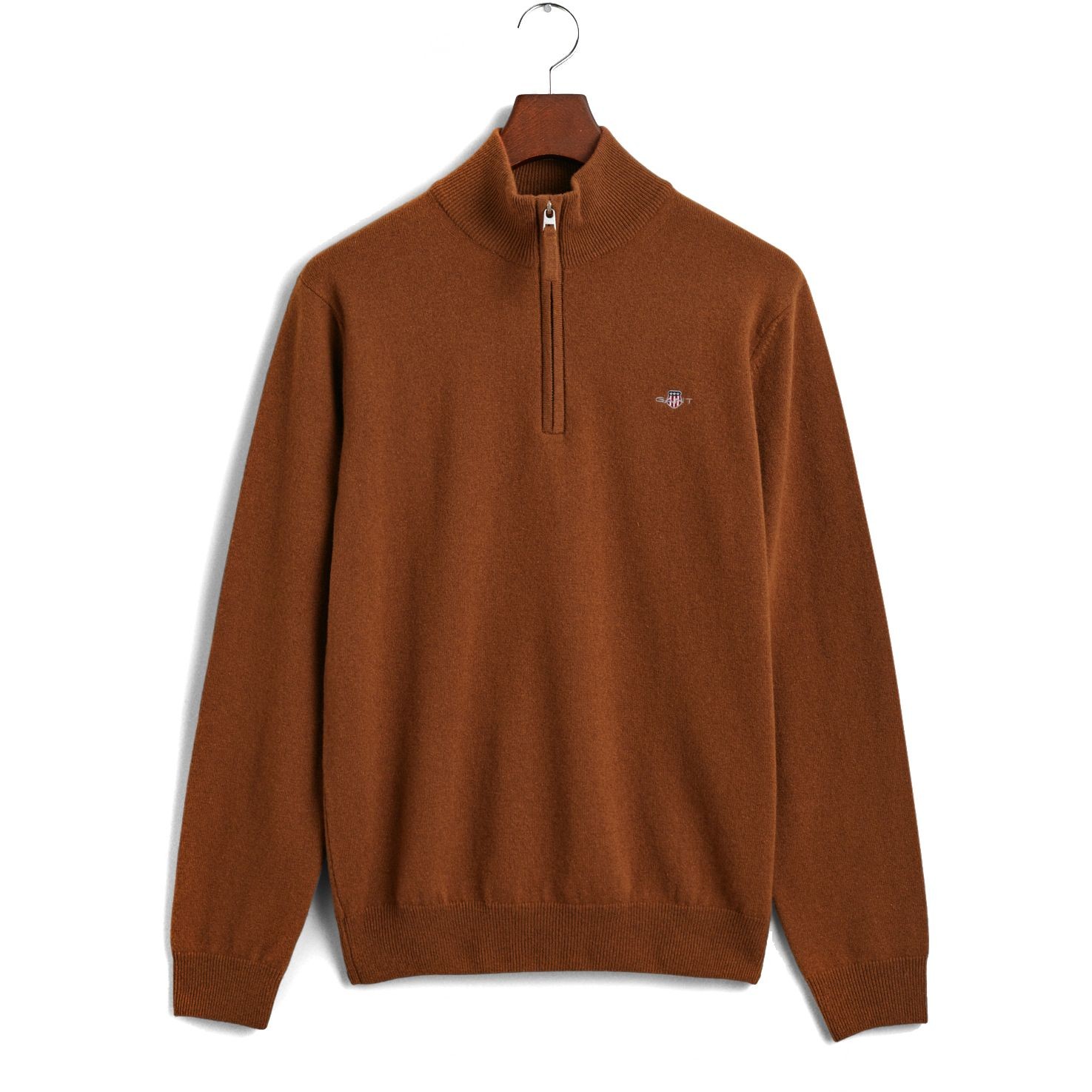 GANT Megztinis vyrams, Ruda, Supefine lambswool sweater