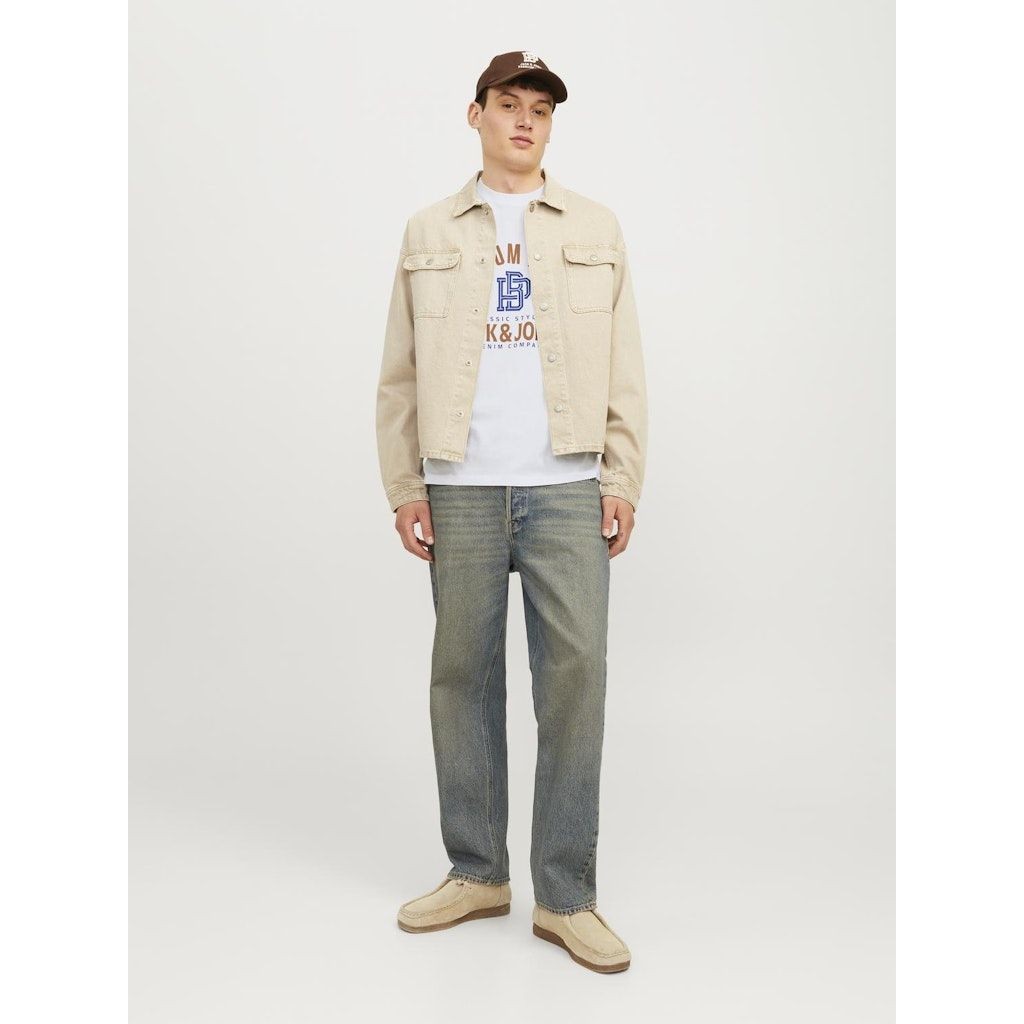 JACK & JONES Marškinėliai vyrams, Balta, JPRSTAR TEE SS CREW 4