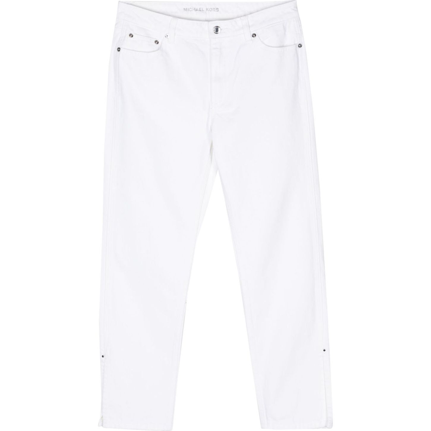 MICHAEL KORS Tiesūs džinsai moterims, Balta, Side slit jeans 1