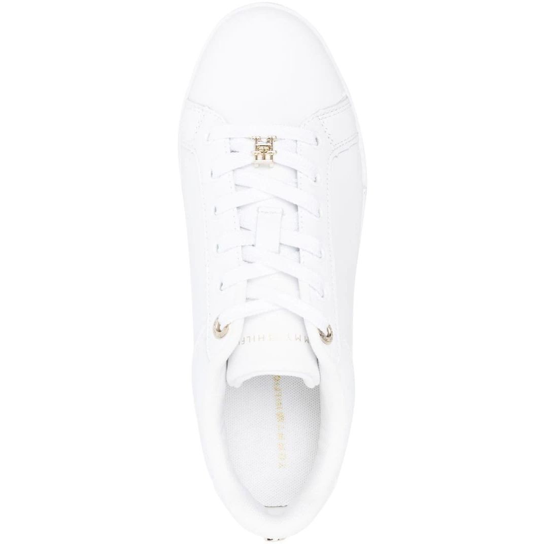 TOMMY HILFIGER Sportiniai bateliai moterims, Balta, COURT SNEAKER HARDWARE 4