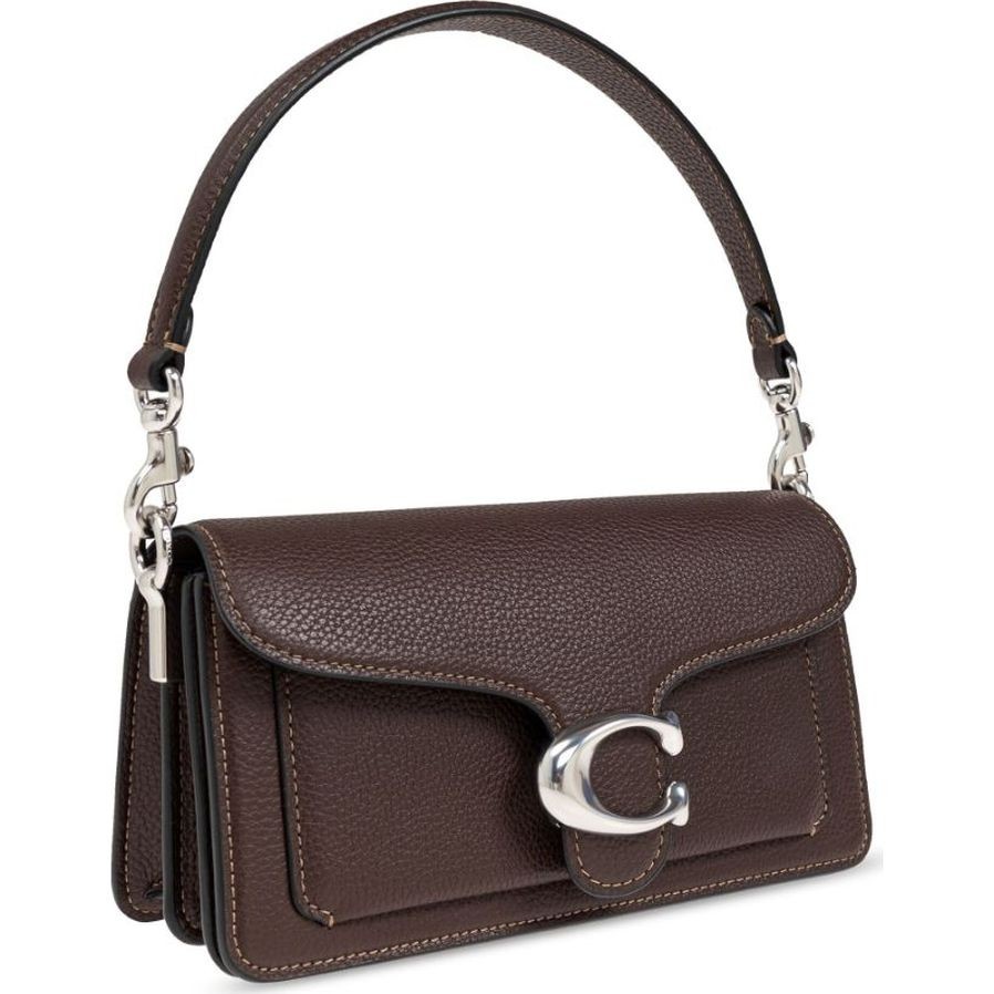 COACH Rankinė per petį moterims, Ruda, Leather tabby shoulder bag 20 3