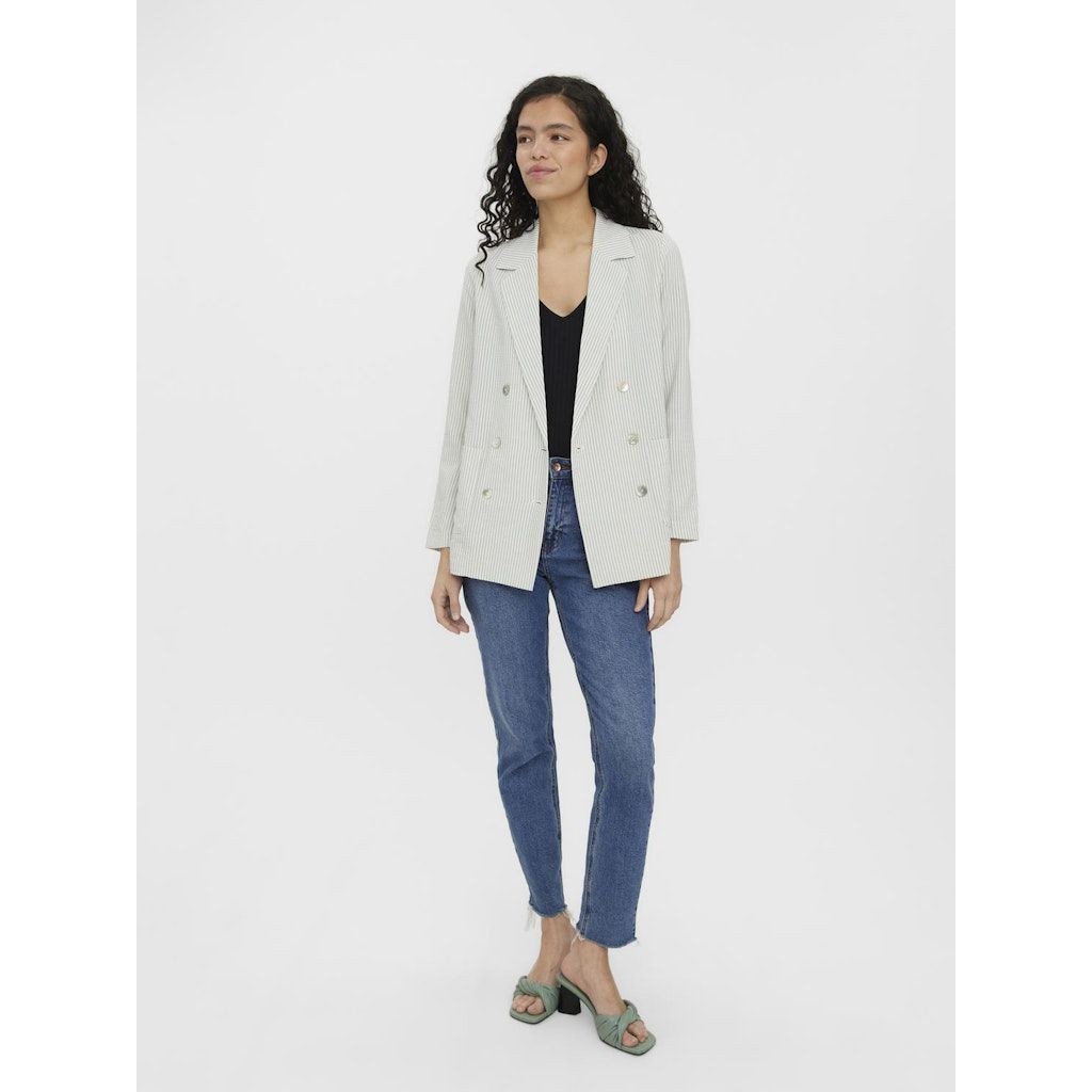 VERO MODA Švarkas moterims, Balta, VMOCA LS BLAZER WVN 4
