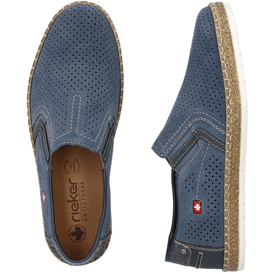 RIEKER Laisvalaikio bateliai vyrams, Mėlyna, LEISURE 11