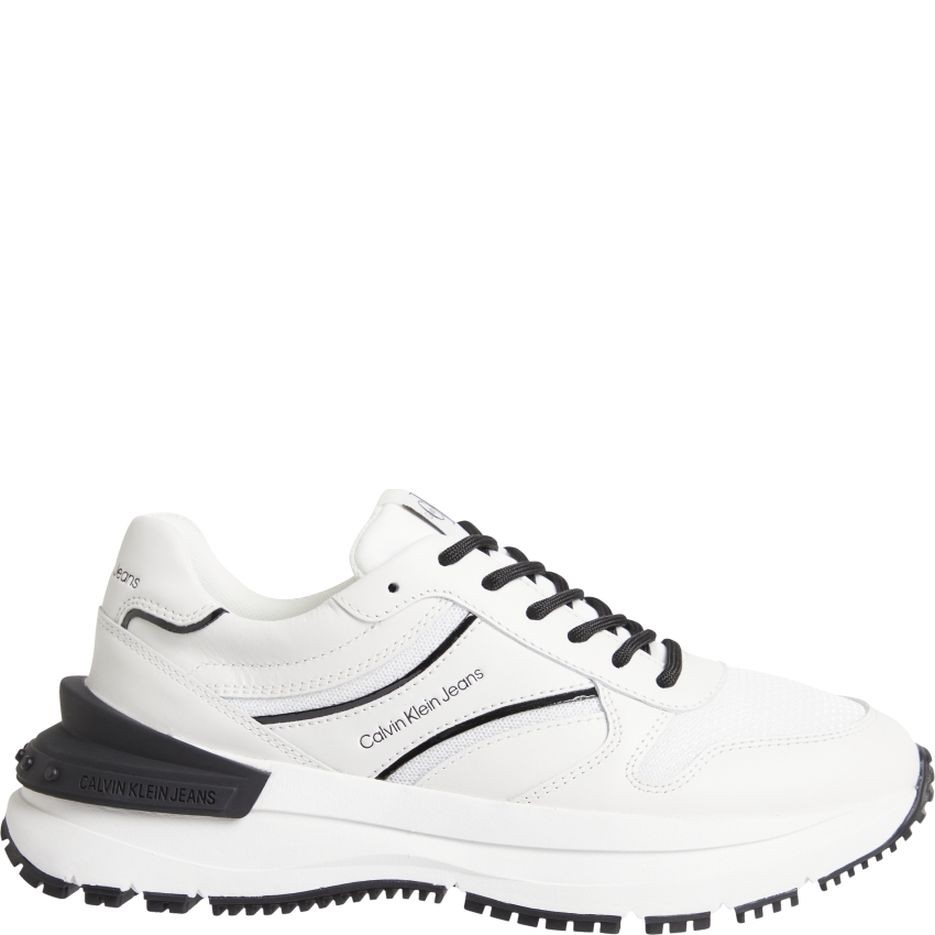 CALVIN KLEIN JEANS Sportiniai bateliai moterims, Balta, CHUNKY SNEAKER RIBBON W 1