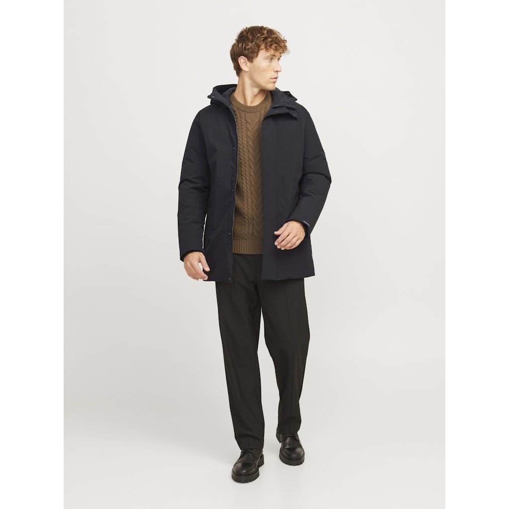 JACK & JONES Pūkinis paltas vyrams, Juoda, Keen parka 6