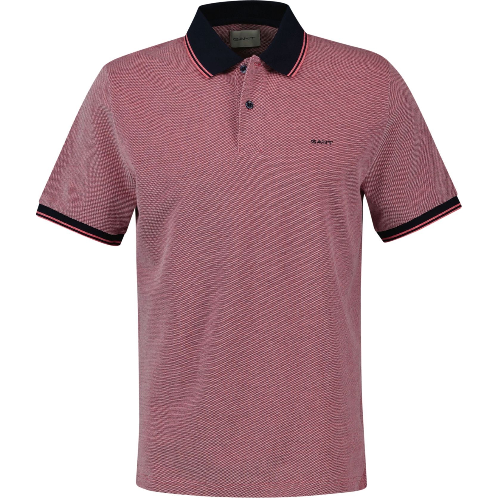 GANT Polo marškiniai trumpos rank. vyrams, Raudona, 4-col oxford SS pique 1