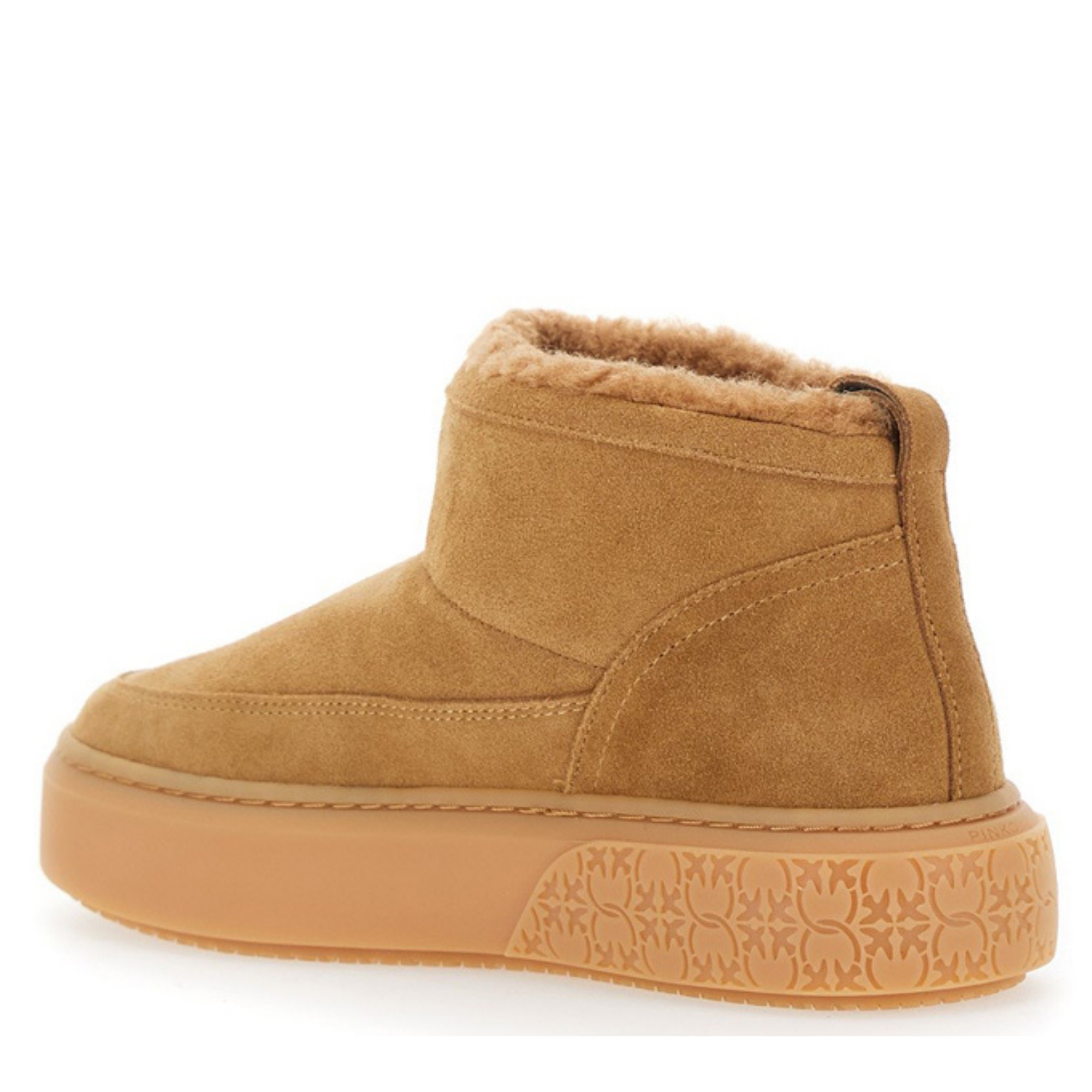 PINKO Aulinukai moterims, Ruda, Yoko 22 - mid sneaker cow sued 3