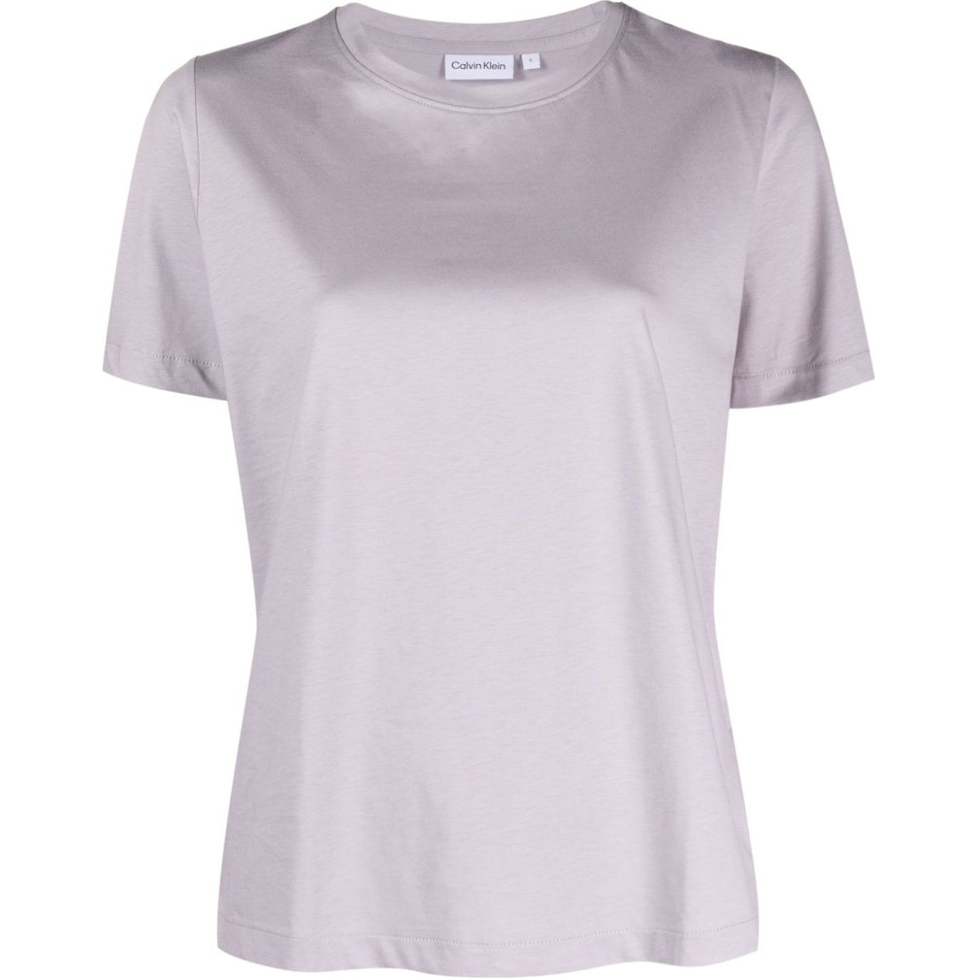 CALVIN KLEIN Marškinėliai trump. rankovėmis moterims, purple, Smooth cotton crew neck tee ss 1