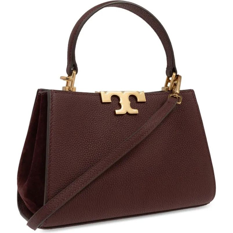 TORY BURCH Rankinė per petį moterims, Ruda, Eleanor pebbled mini satchel 3
