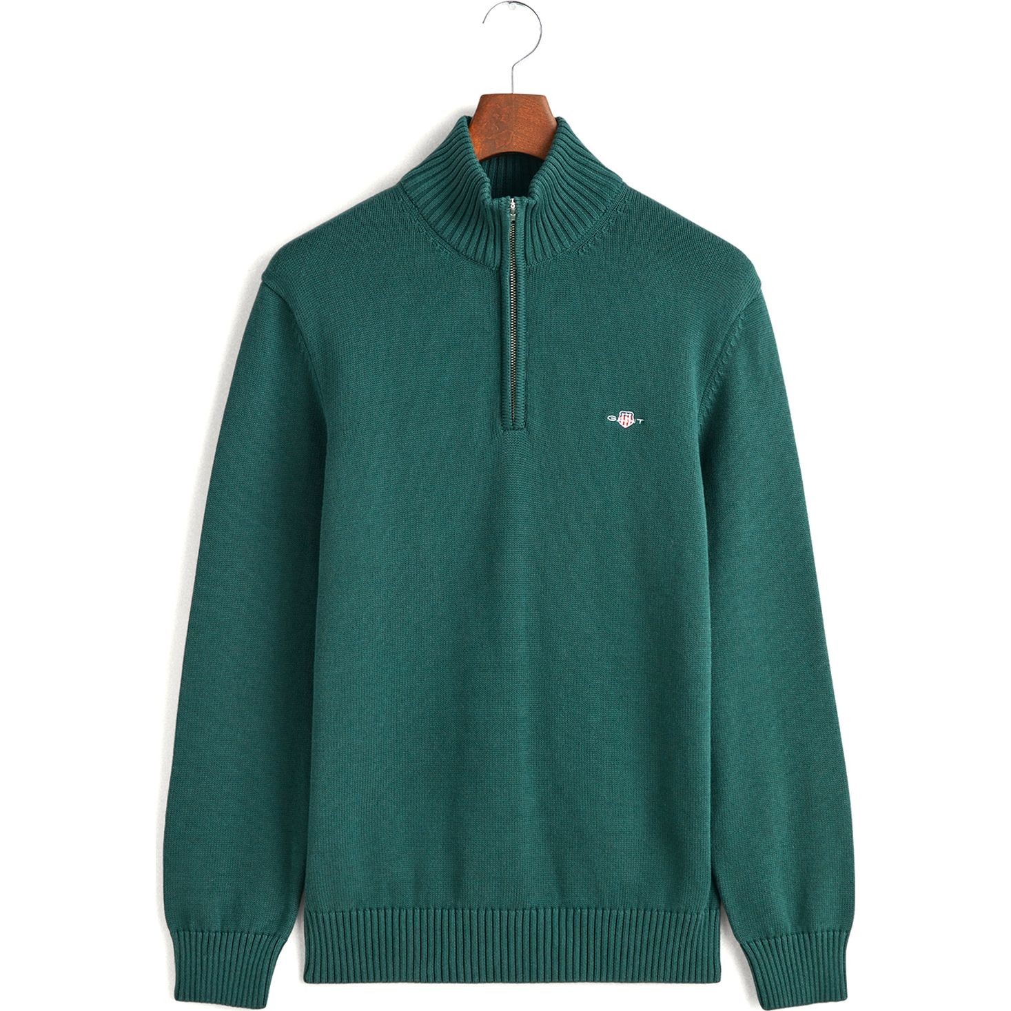 GANT Megztinis vyrams, Žalia, Casual cotton sweater 1