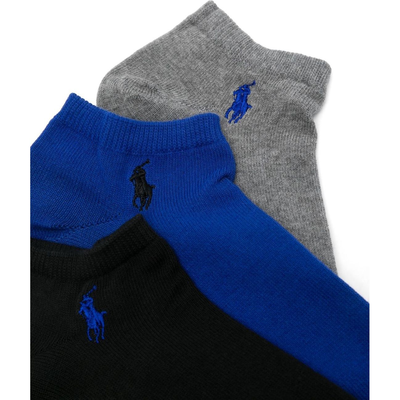 POLO RALPH LAUREN Kojinės vyrams, Pilka, Solid low ct no show 3 pack 2