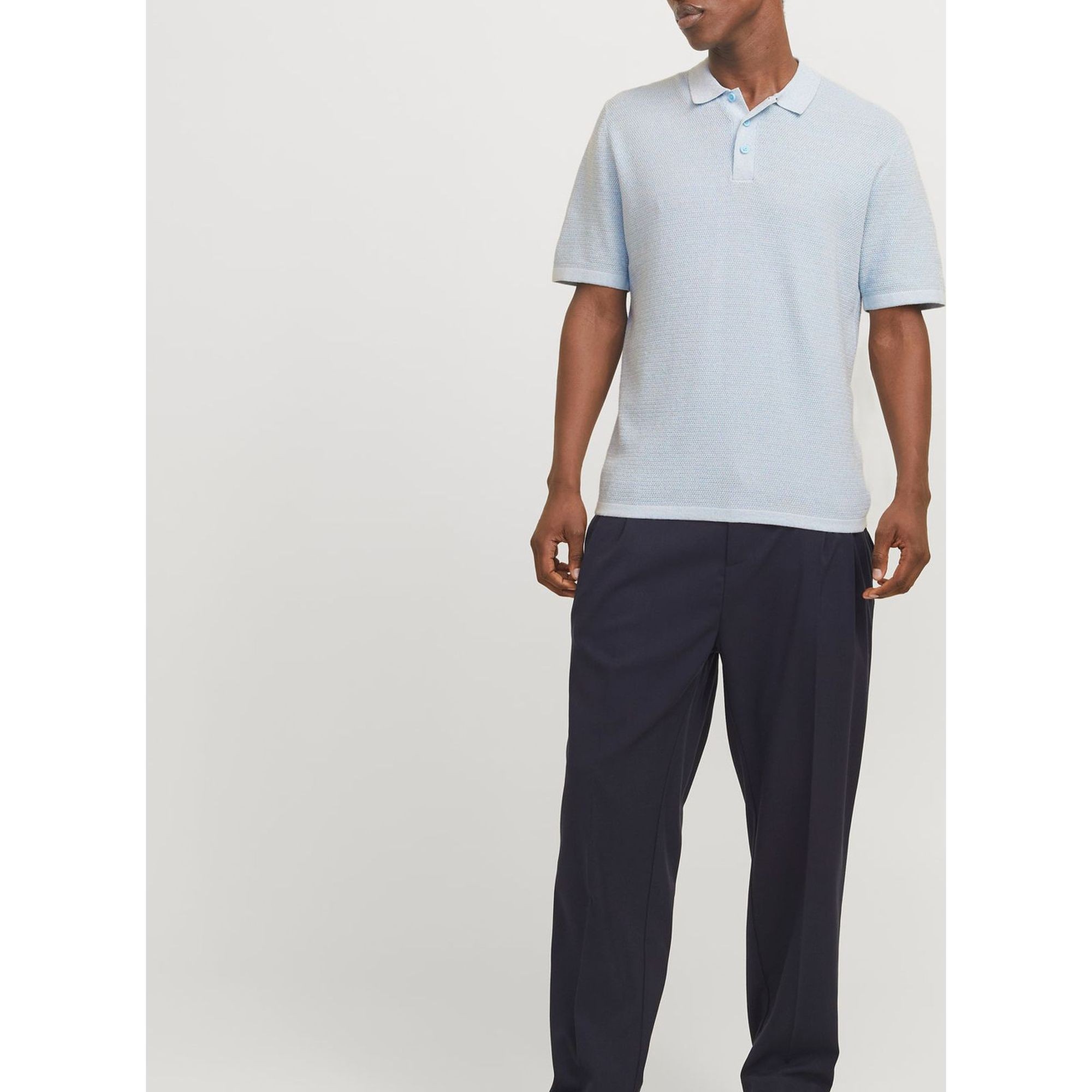 JACK & JONES Megzta palaidinė vyrams, Mėlyna, George knit polo 5