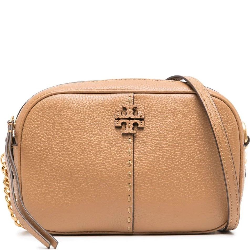 TORY BURCH Rankinė per petį moterims, Ruda, Mcgraw camera bag 1