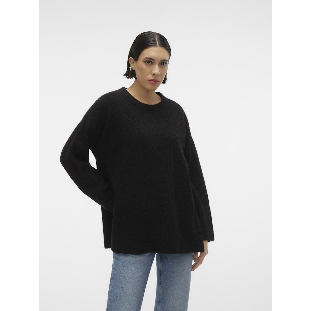 VERO MODA Megztinis moterims, Juoda, Palma long pullover 2