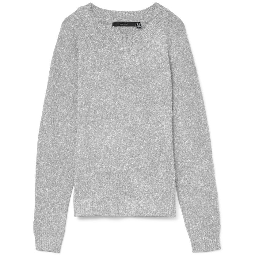 VERO MODA Megztinis moterims, Pilka, VMDOFFY LS O-NECK BL 1
