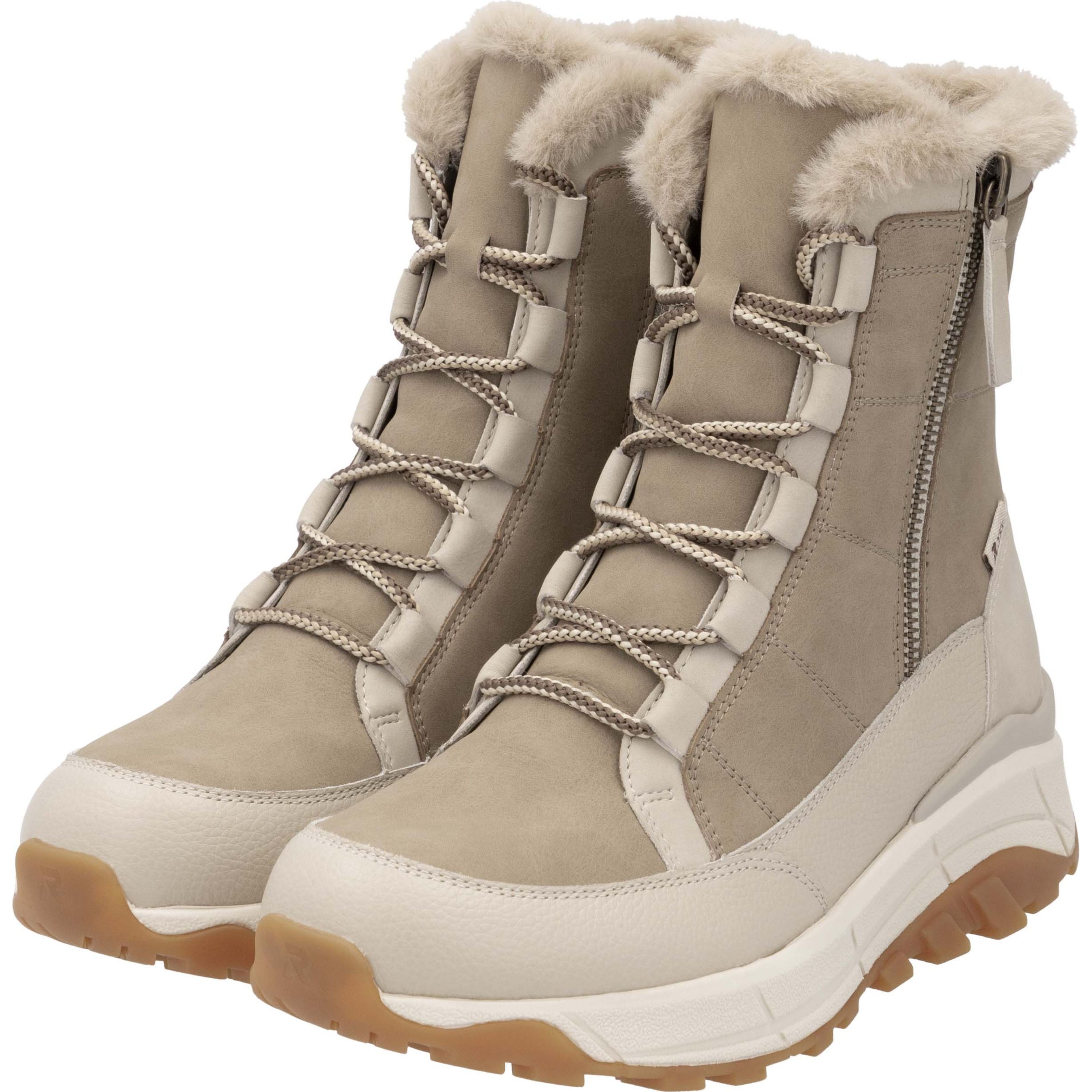 RIEKER EVOLUTION Aulinukai moterims, Smėlio, Ladies mid height boots 9