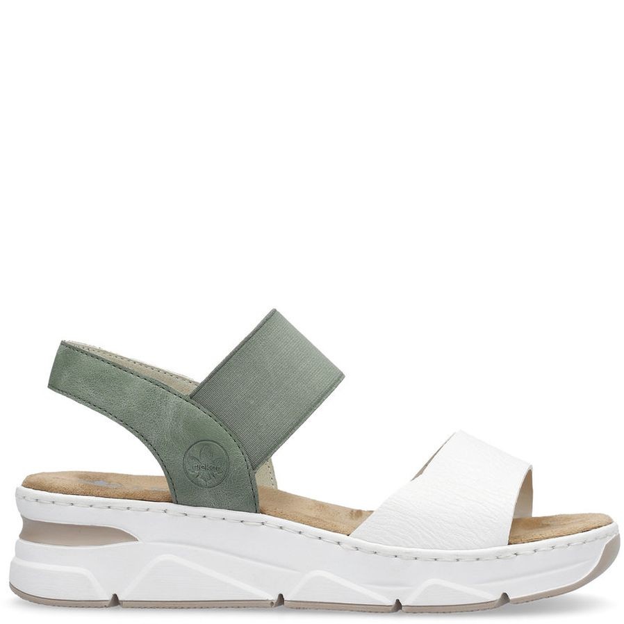 RIEKER Basutės moterims, Balta, SANDALS 3