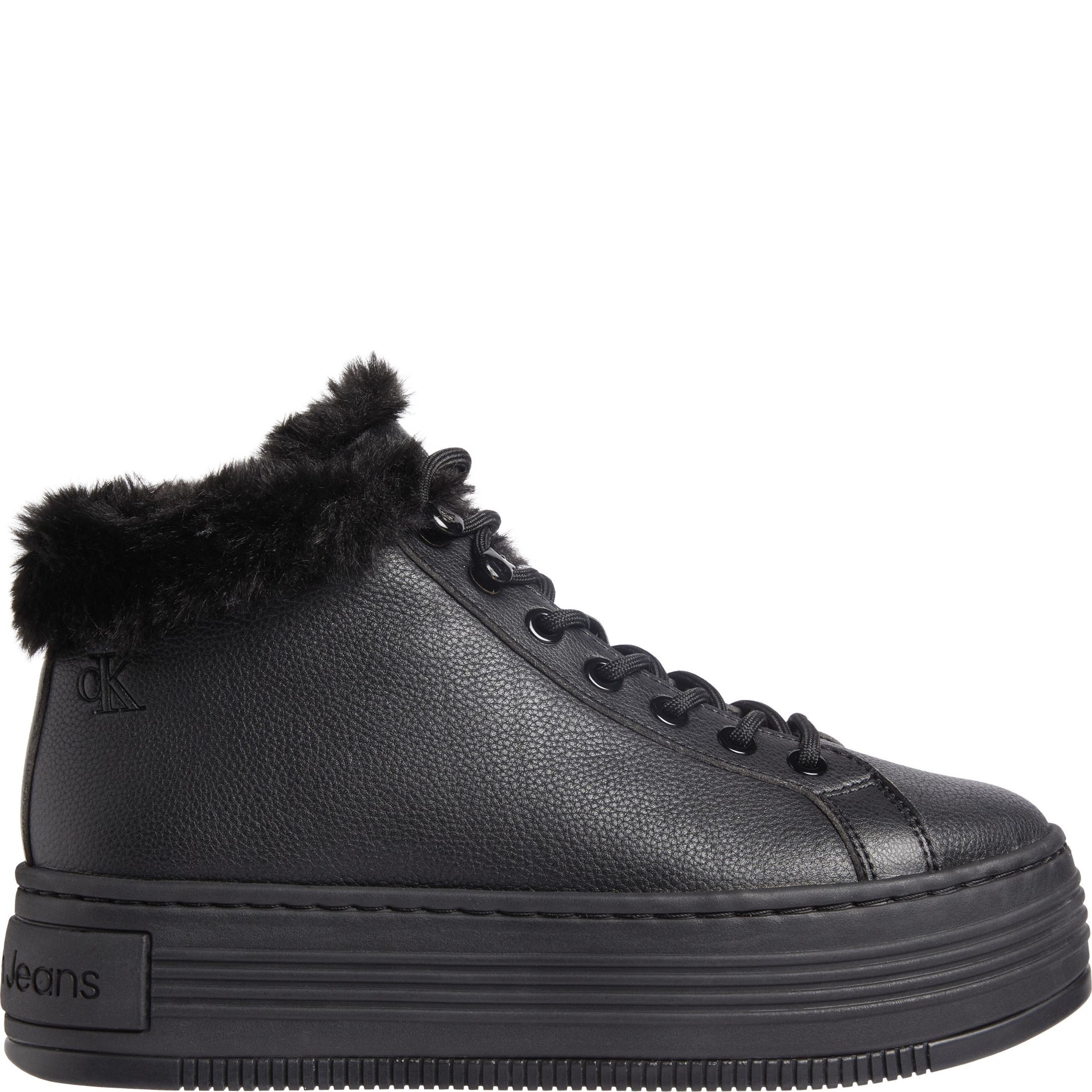 CALVIN KLEIN JEANS Pašiltinti aulinukai moterims, Juoda, Bold low laceup booties 2