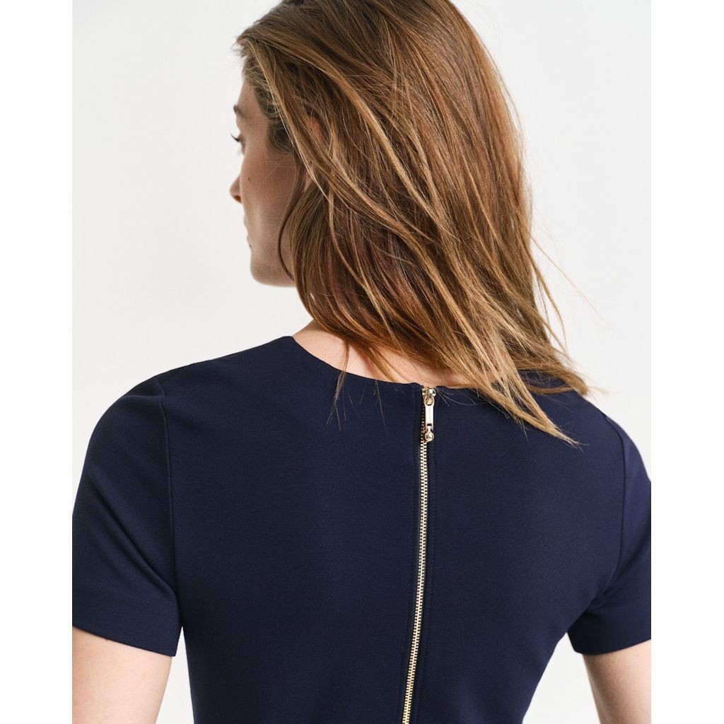 GANT Midi suknelė moterims, Mėlyna, Fit and flare SS dress 4