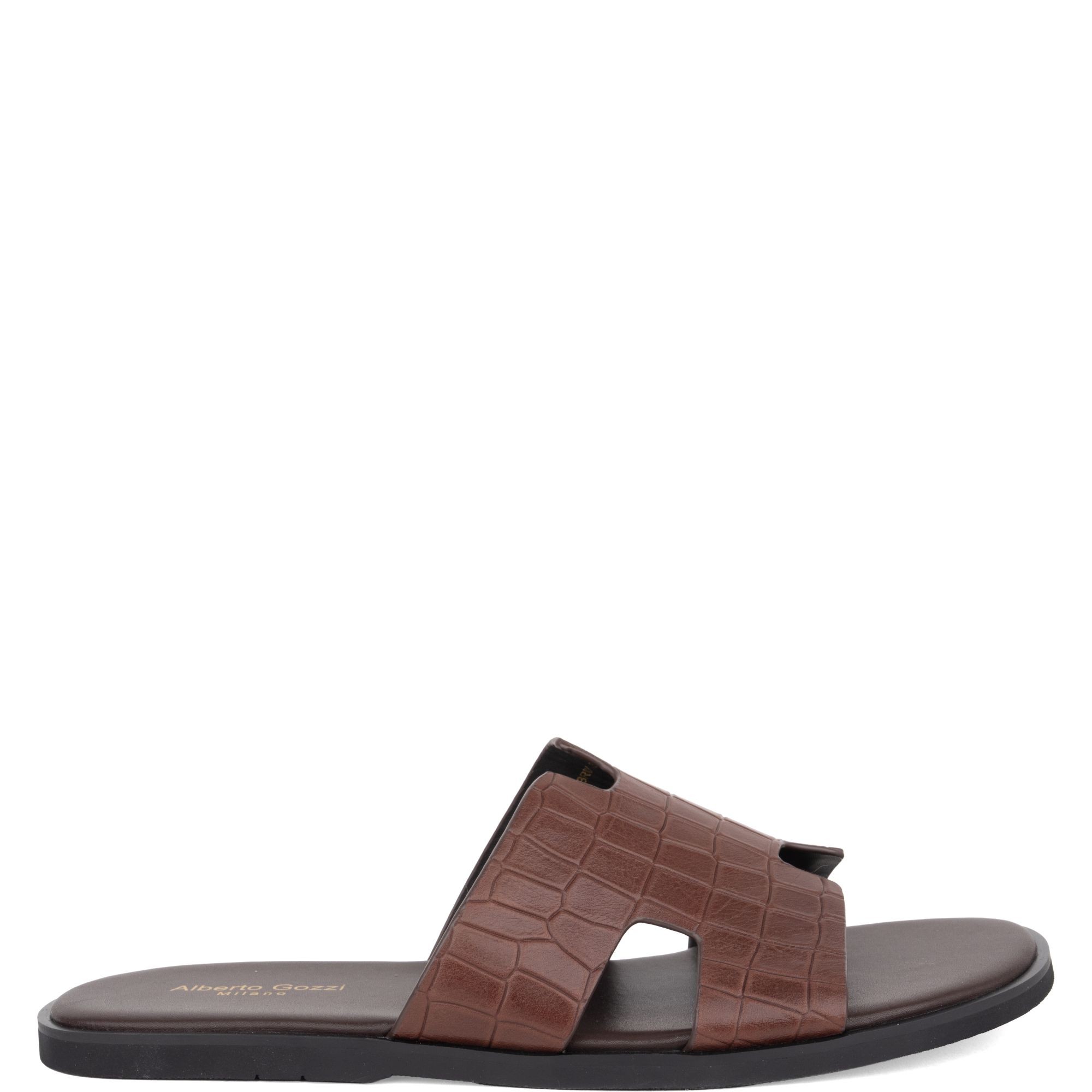 ALBERTO GOZZI Šlepetės vyrams, Ruda, Slippers 2