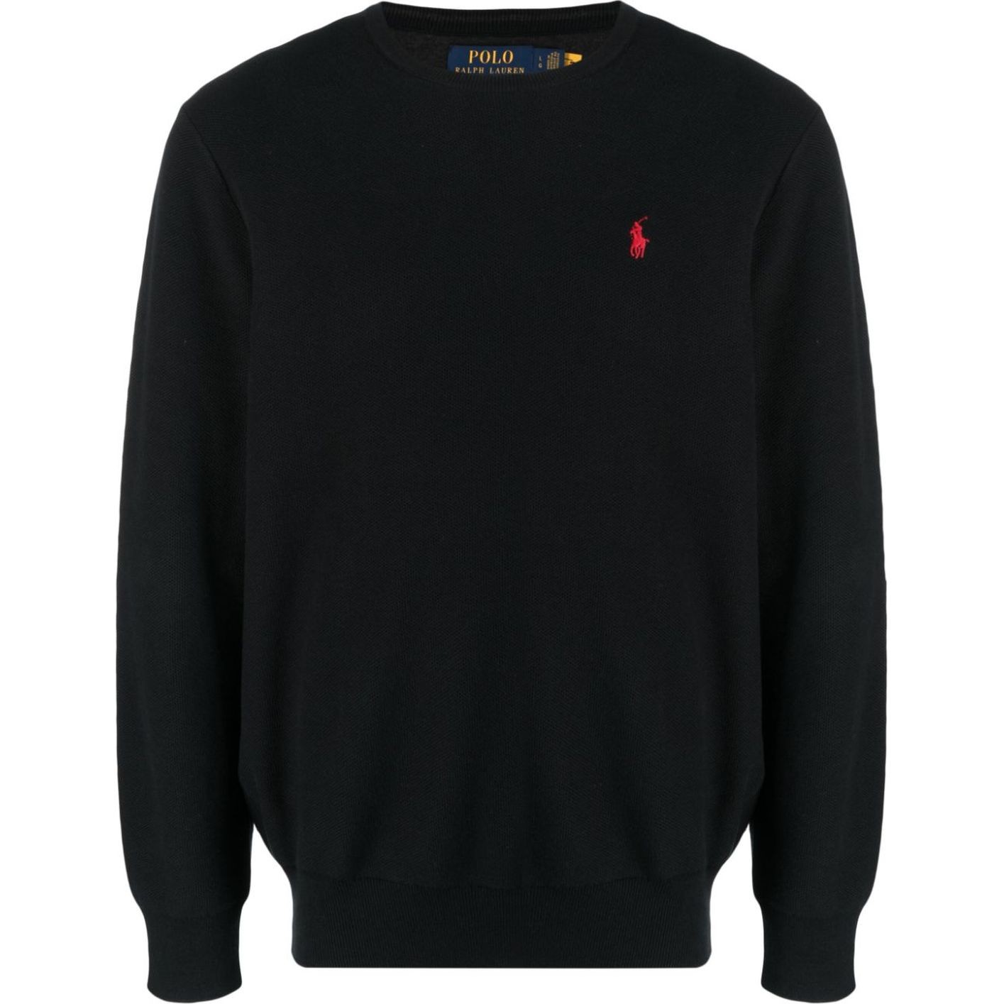 POLO RALPH LAUREN Džemperis vyrams, Juoda, Long sleeve cotton jumper